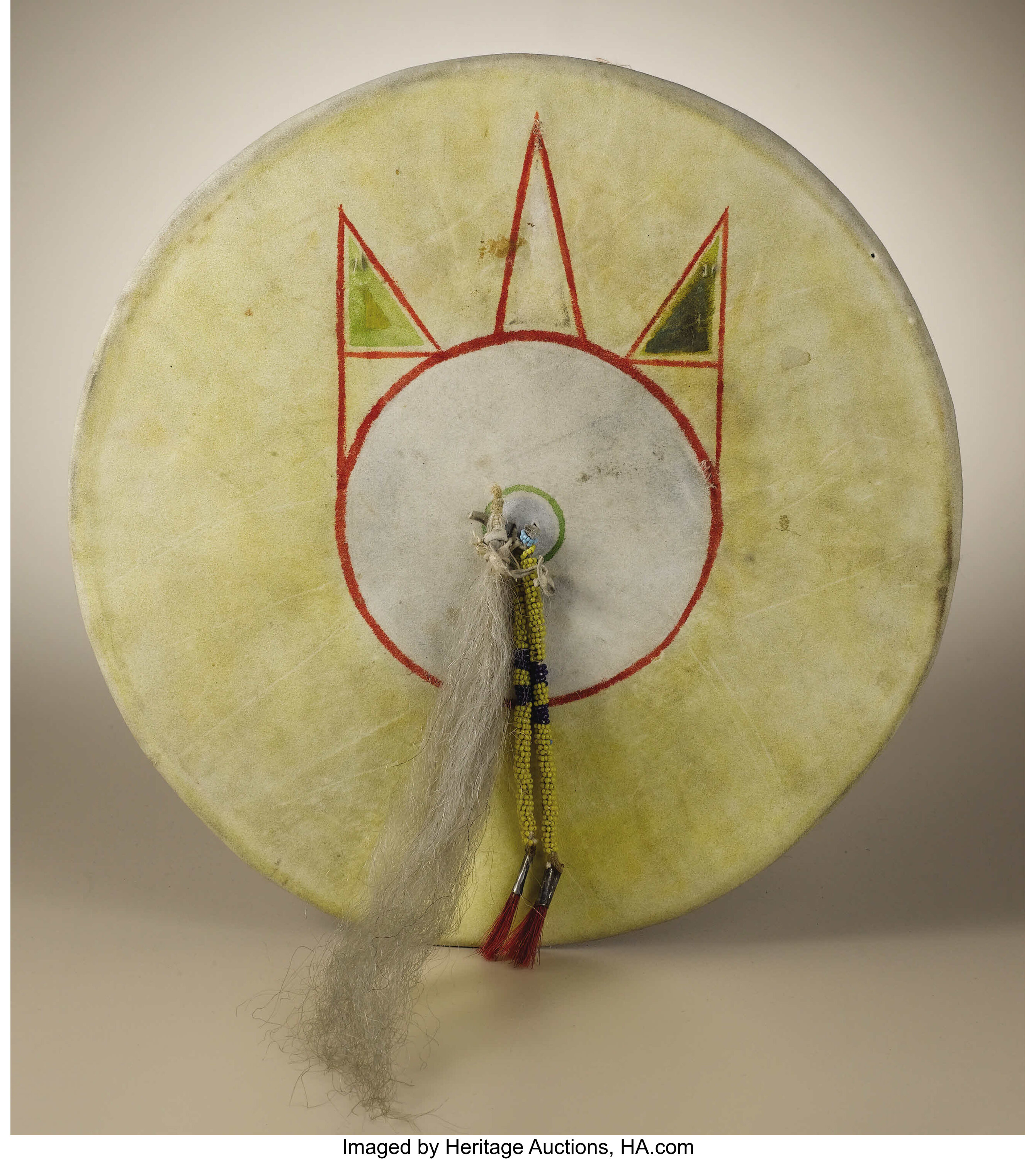 Kiowa Model Shield. Circa 1890. Diameter 14 in.. The model shield | Lot ...