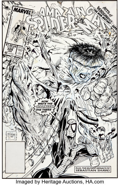 Original Comic Art:Covers, Todd McFarlane The Amazing Spider-Man #328 Cover OriginalArt (Marvel, 1990)....