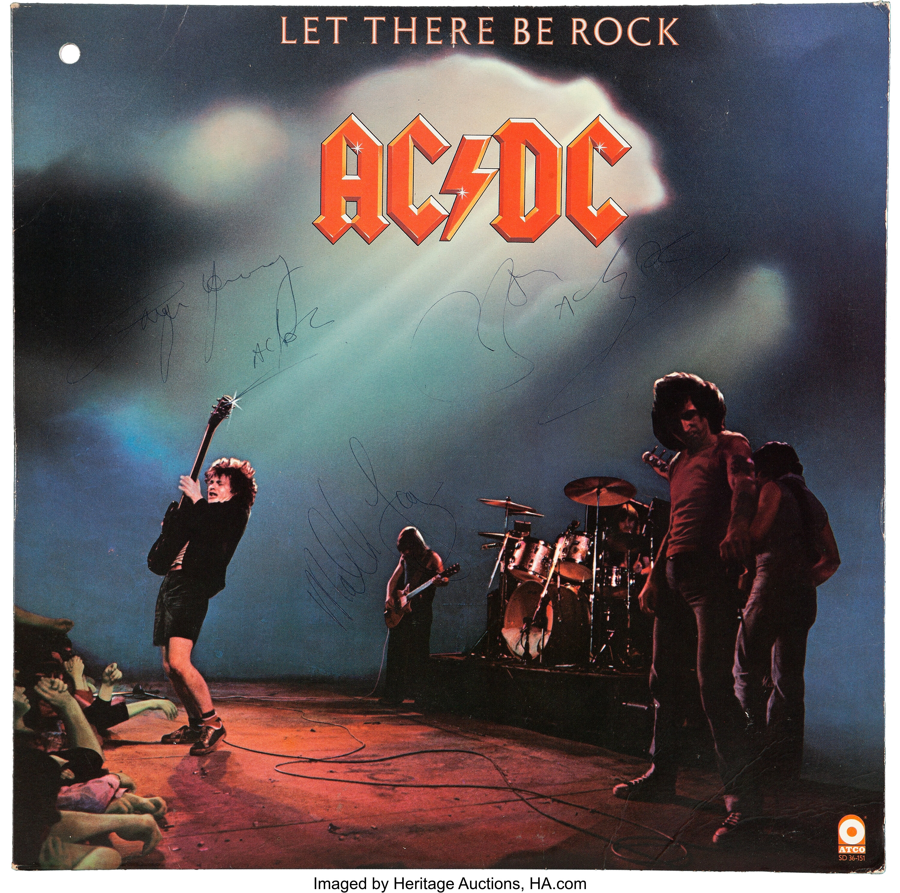 Forpustet thespian screech AC/DC Band-Signed Let There Be Rock Album (Atco SD36-151, 1977).... | Lot  #46333 | Heritage Auctions
