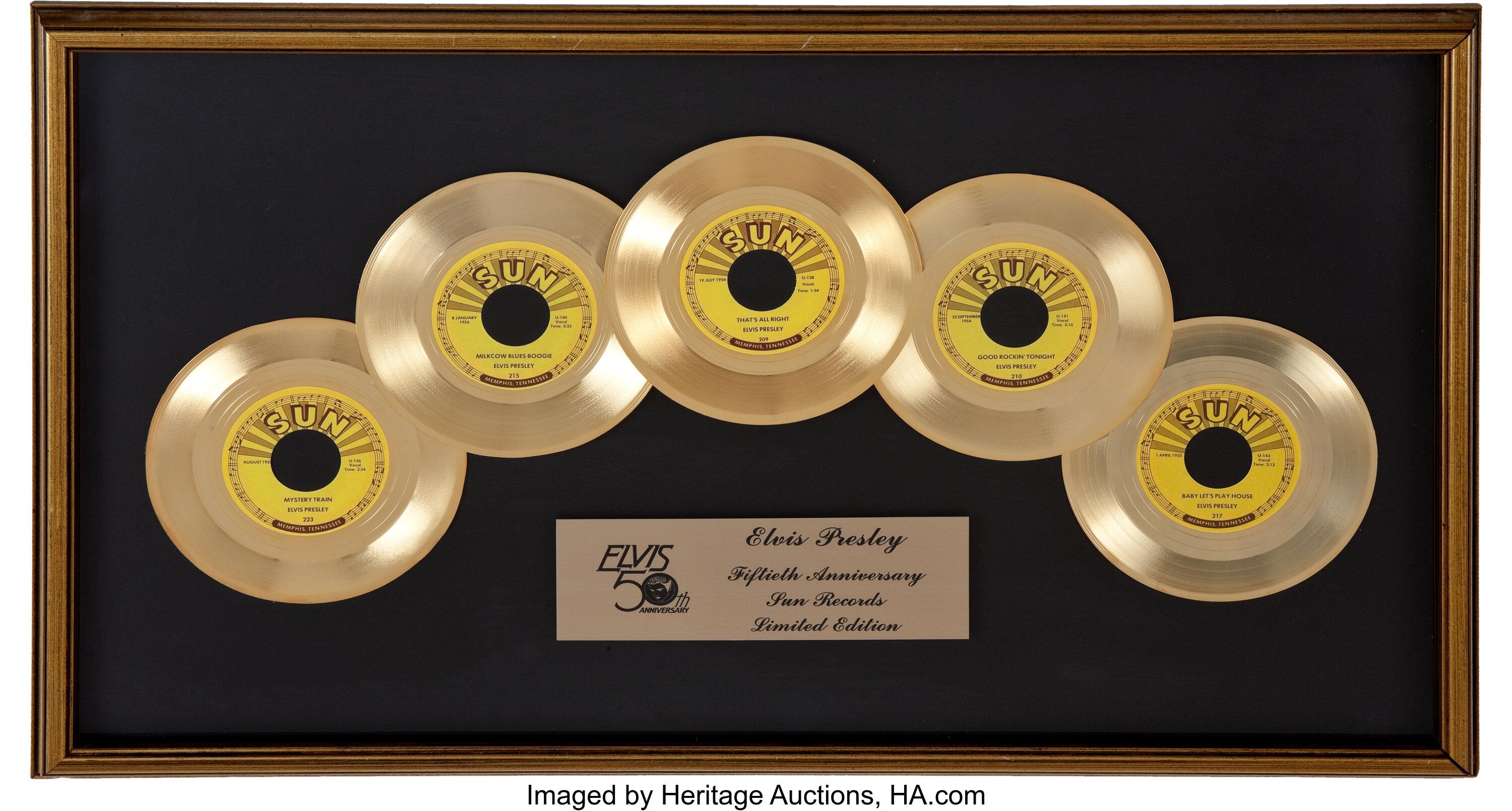 Elvis Presley Sun Records 50th Anniversary Display.... Music Lot