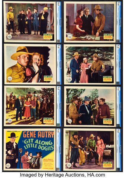 Git Along Little Dogies Republic 1937 Cgc Graded Lobby Card Set Lot 84225 Heritage Auctions