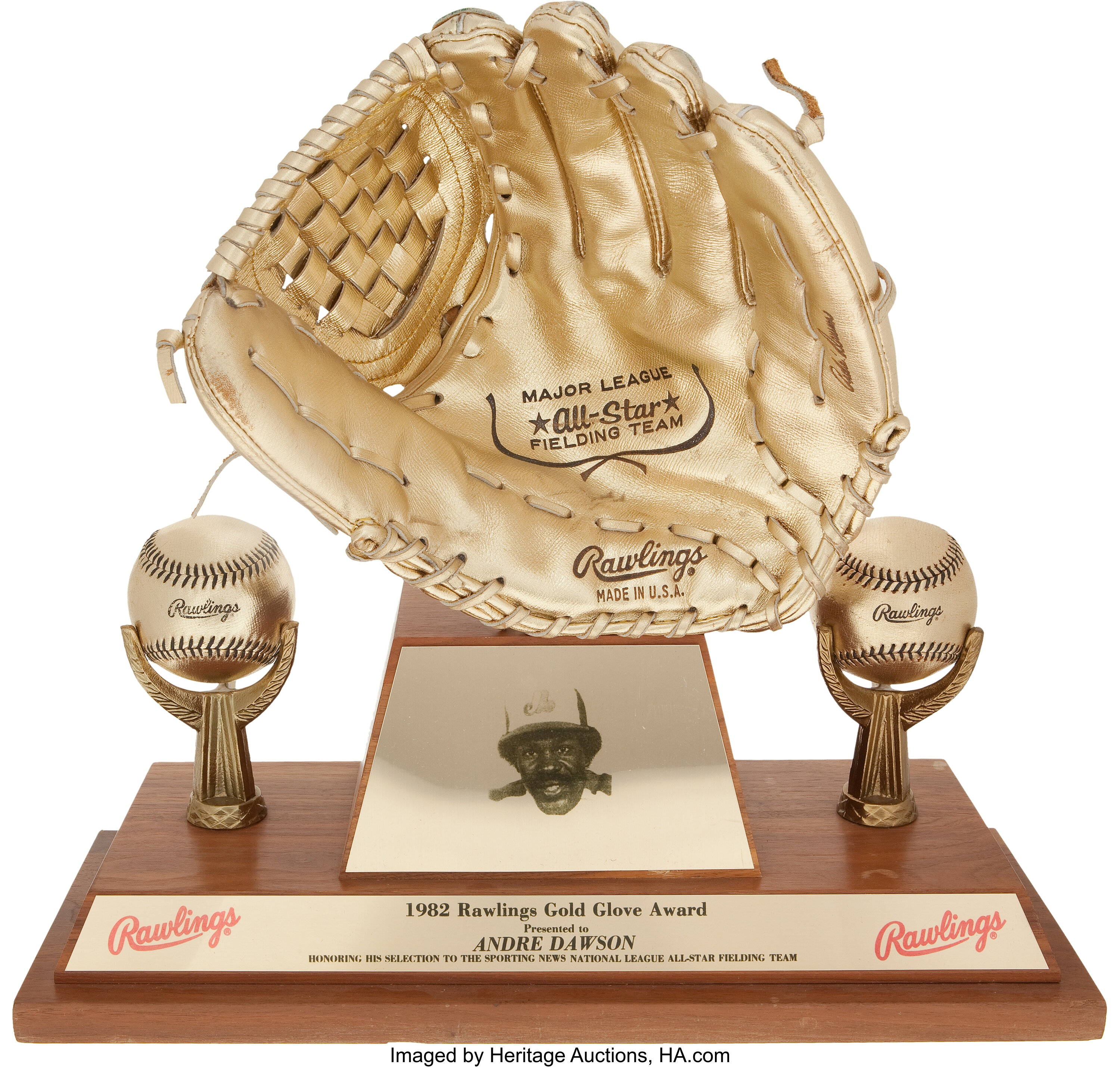 1982 Andre Dawson Gold Glove Award.... Baseball Collectibles Others ...