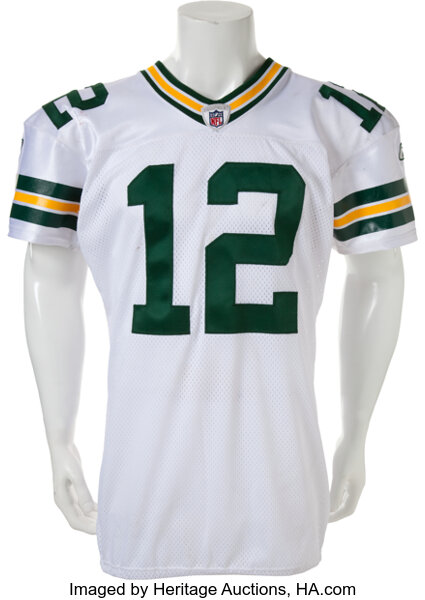 2011 Aaron Rodgers Game Worn Green Bay Packers Jersey Unwashed. Lot 80058 Heritage Auctions