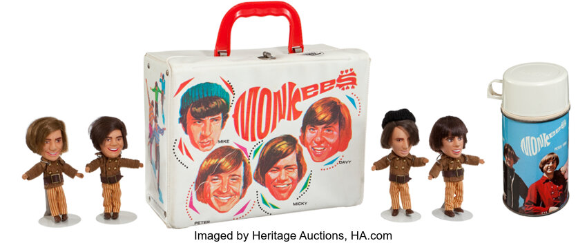 VINTAGE THE MONKEES LUNCH BOX THERMOS 1967