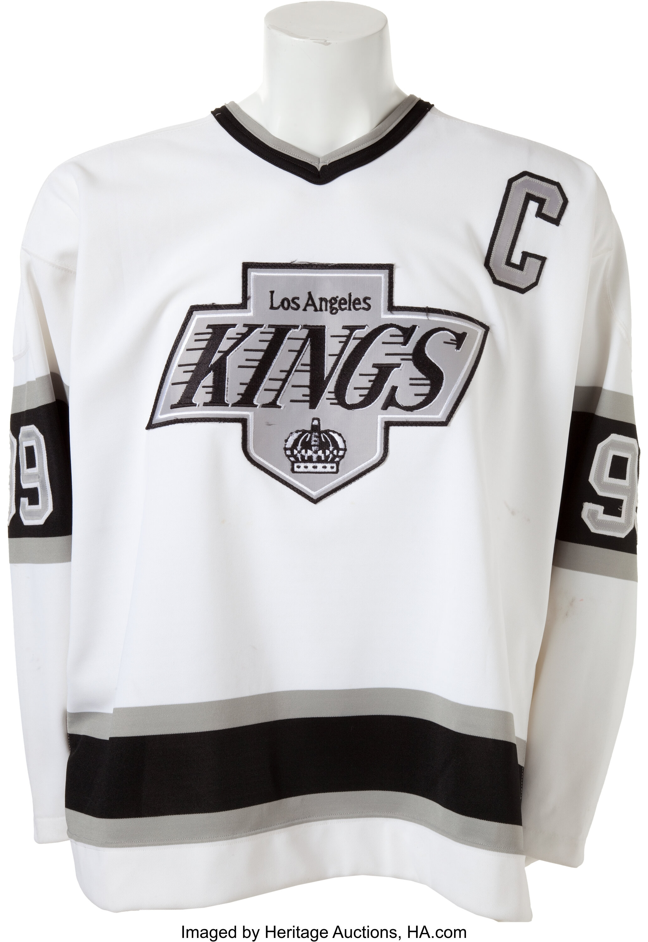 1989-90 Wayne Gretzky Game Worn Los Angeles Kings Jersey. Hockey, Lot  #80111