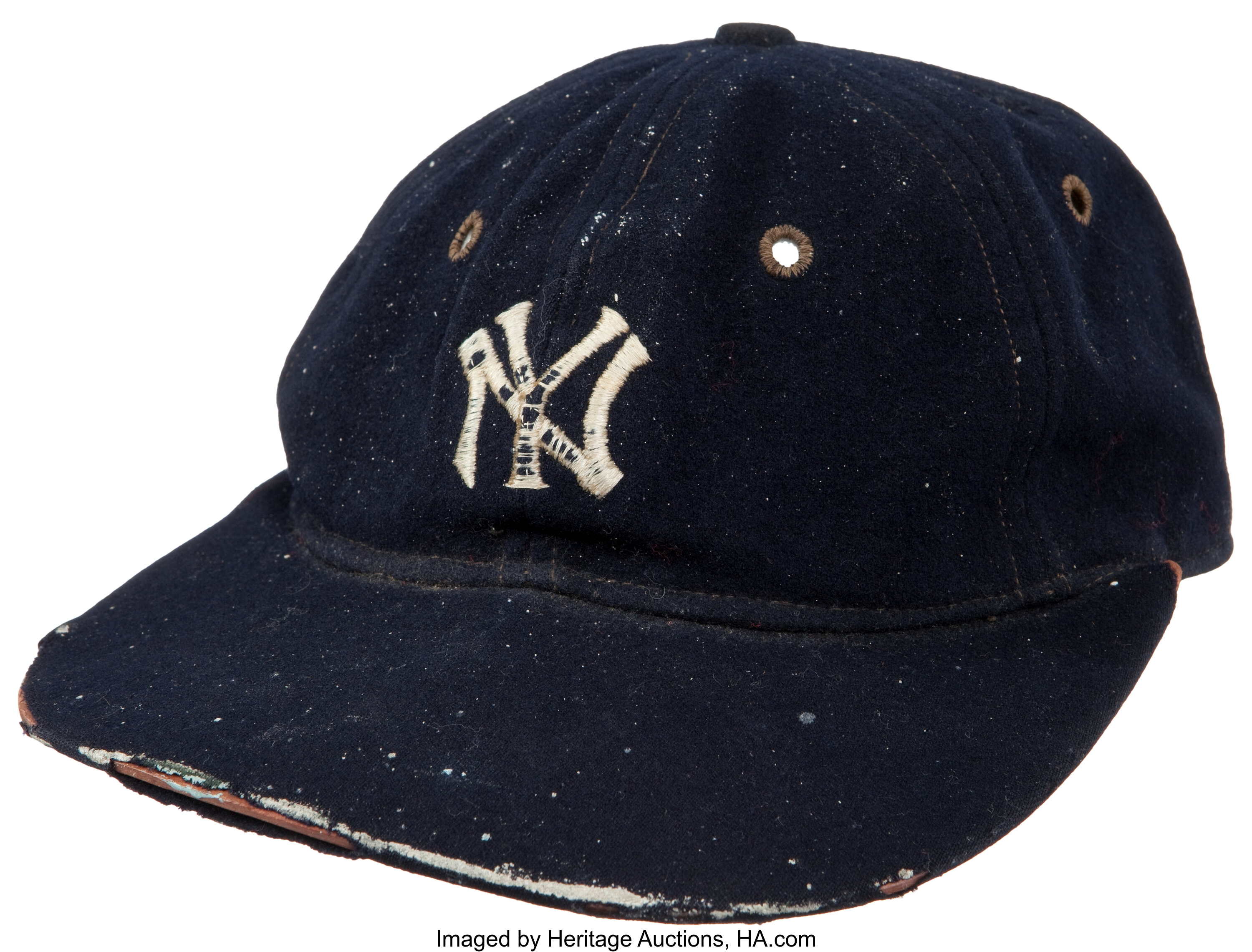 Circa 1932 Babe Ruth Game Worn New York Yankees Cap. Baseball