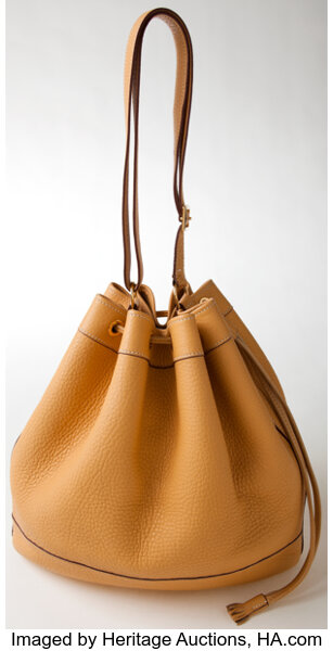 Hermes Market 28 Drawstring Bag in Brown