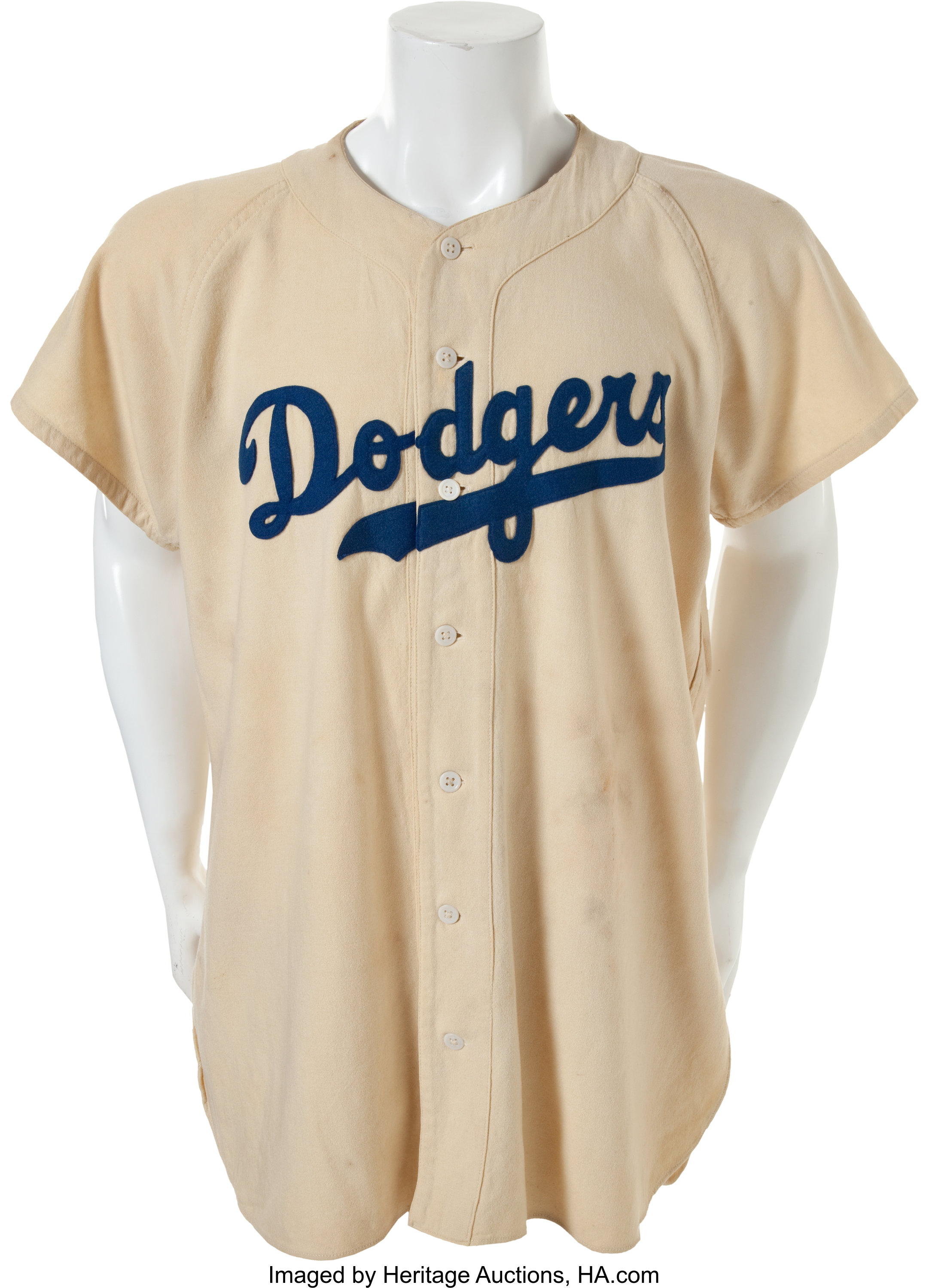 1947-48 Gil Hodges Game Worn Brooklyn Dodgers Rookie Jersey