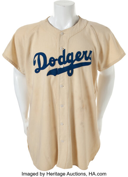 1947-48 Gil Hodges Game Worn Brooklyn Dodgers Rookie Jersey