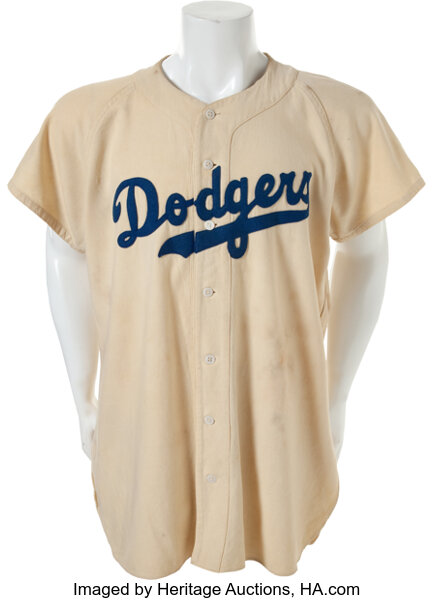 Jackie Robinson's 1951 Game-Worn Brooklyn Dodgers Jersey Sells for