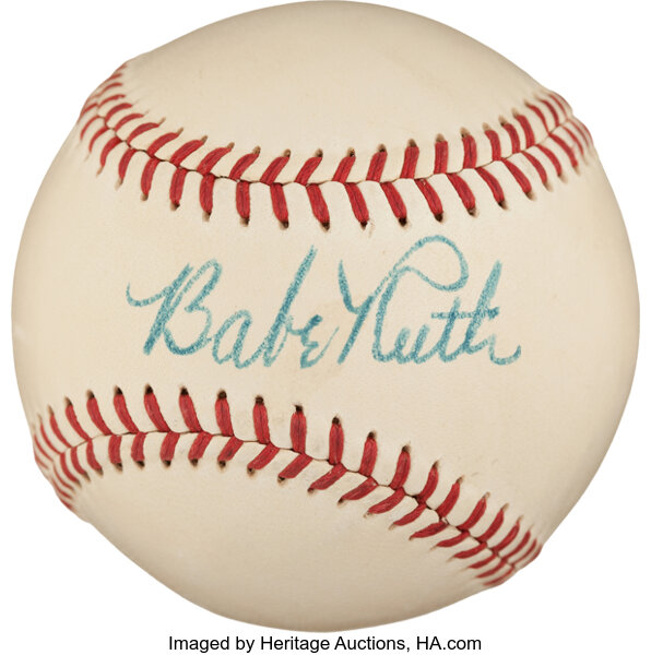 Lot Detail - 1948 Babe Ruth High Grade Single-Signed OAL Baseball