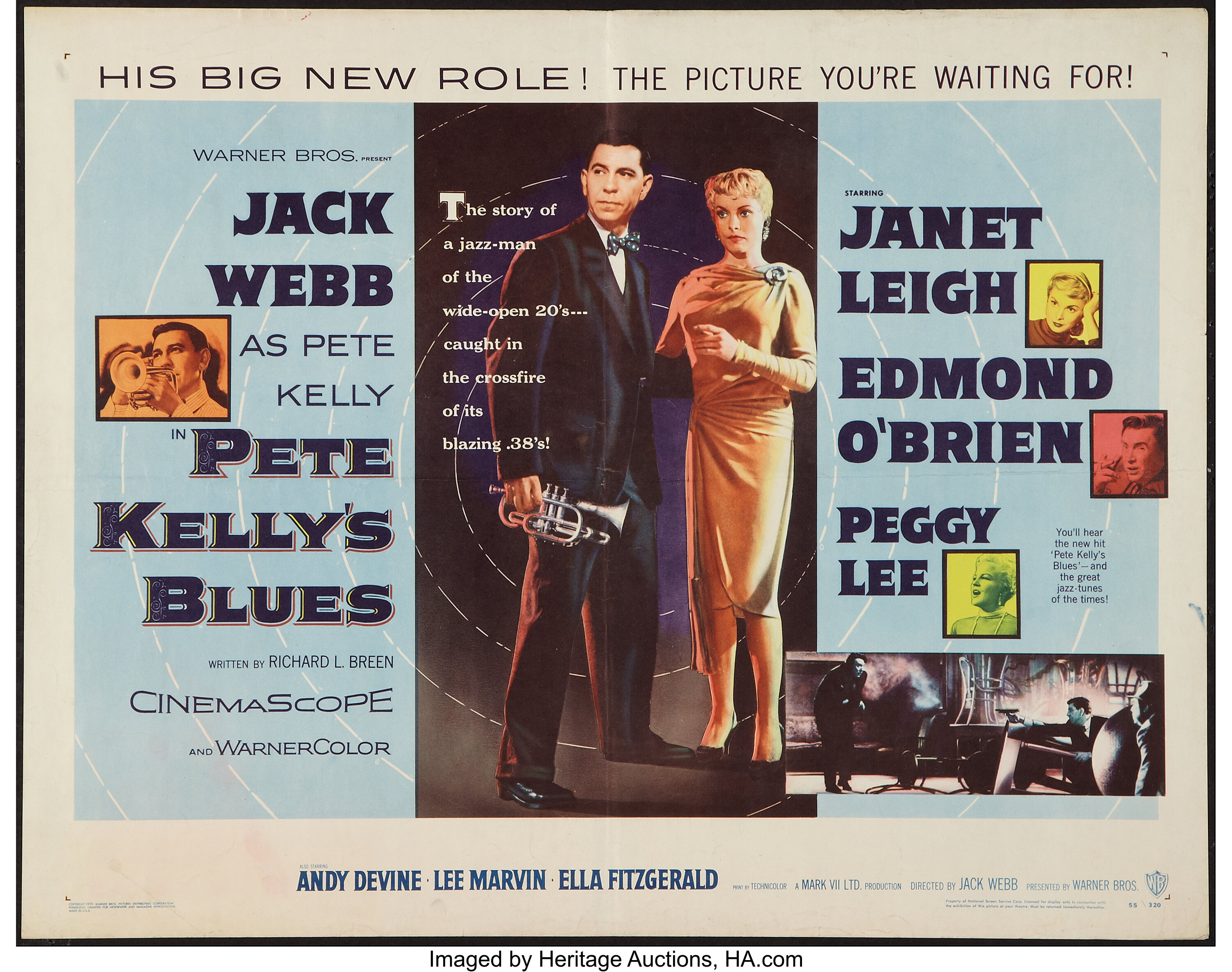 Pete Kelly's Blues (Warner Brothers, 1955). Half Sheet (22