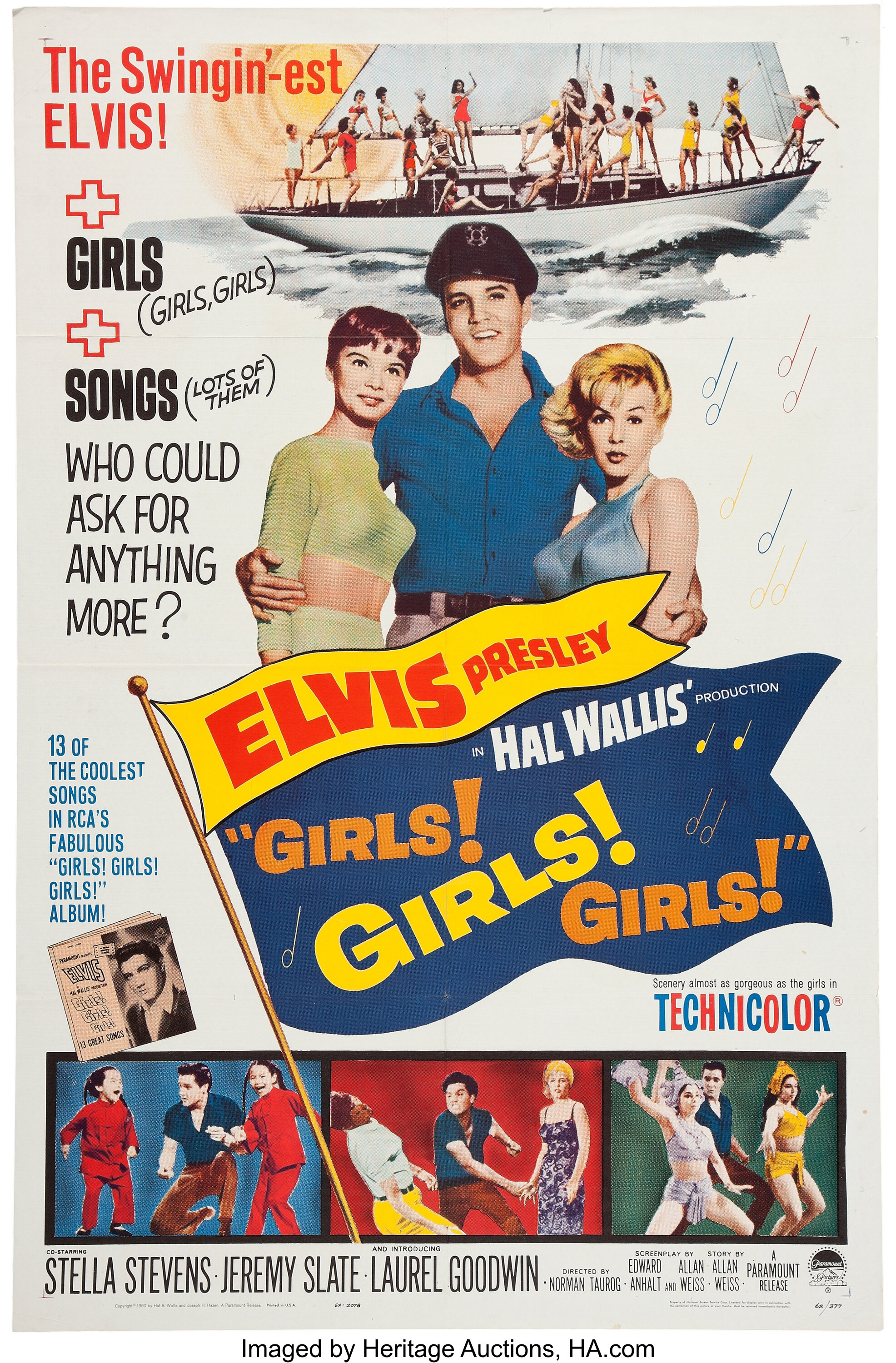 Elvis Presley Girls Girls Girls 0438 Vintage Music Poster Art 