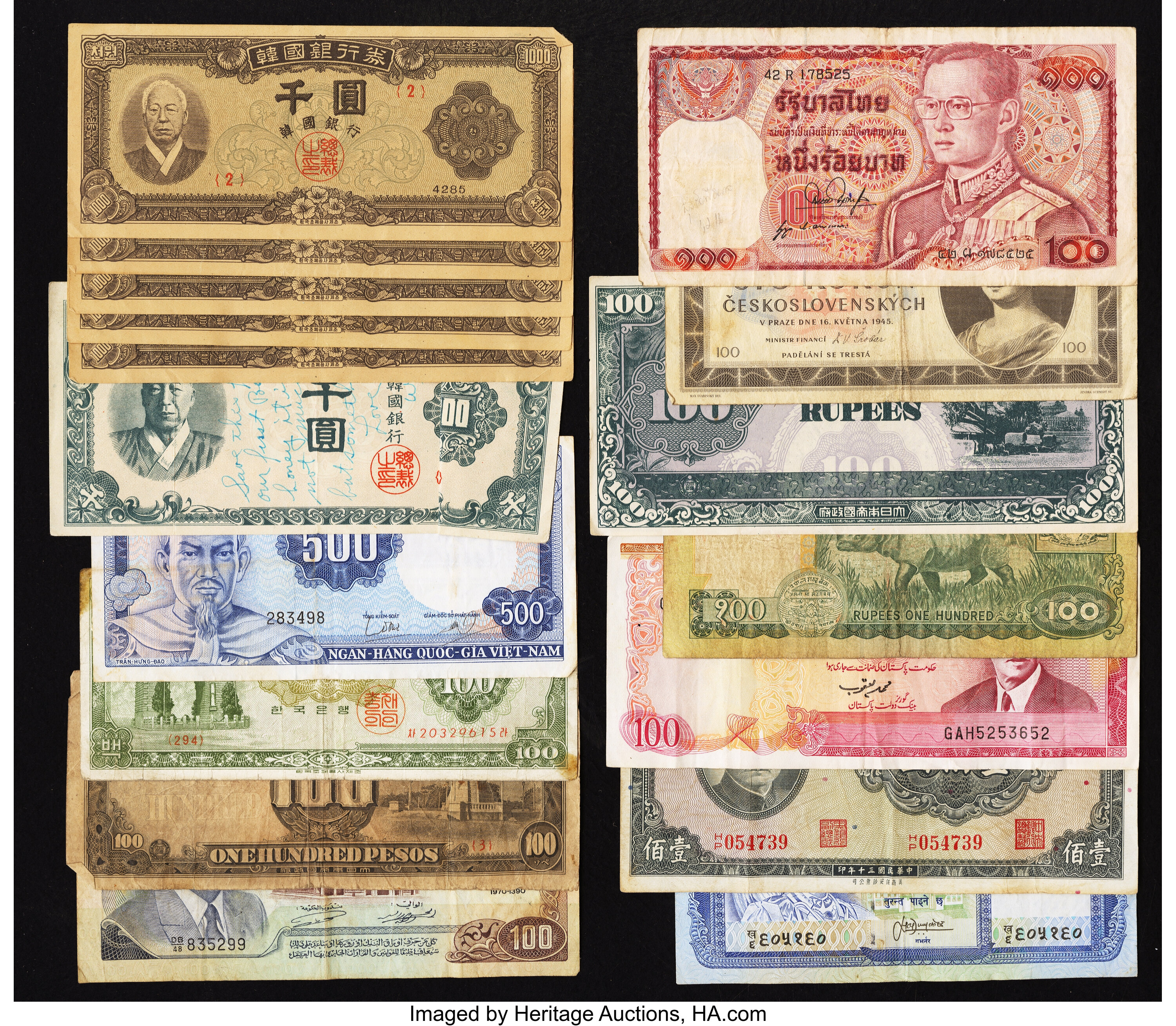 Huge Assortment of Currency From Various Asian countries