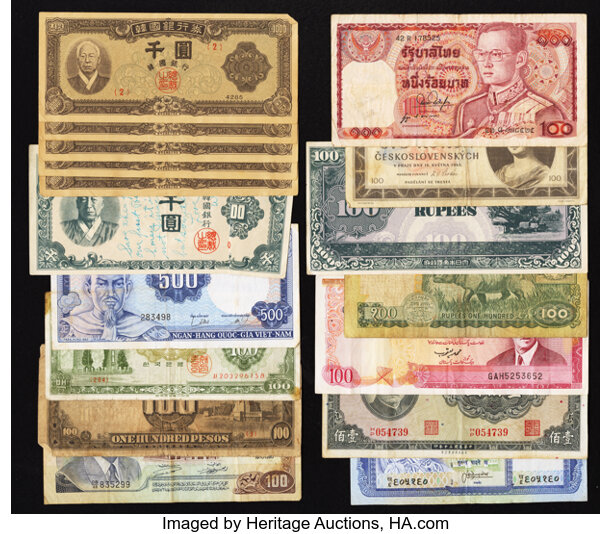 Huge Assortment of Currency From Various Asian countries