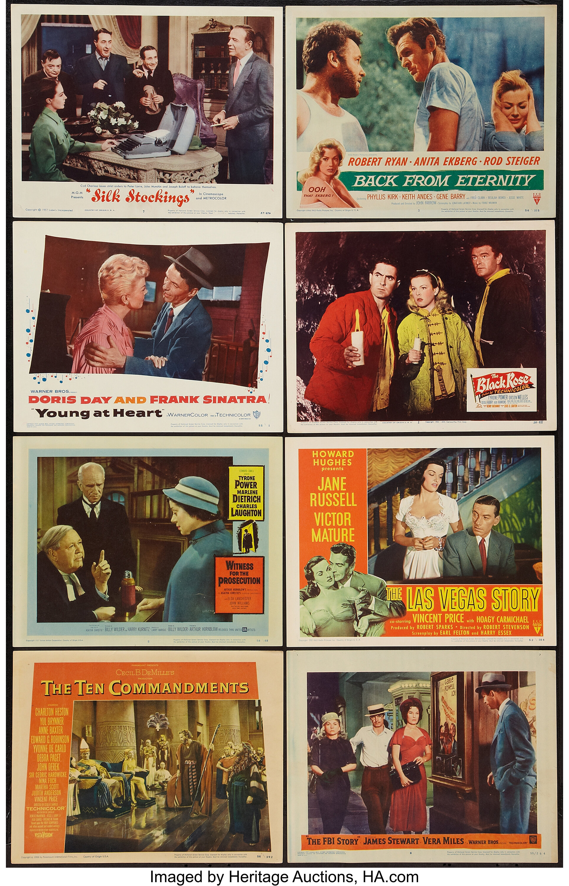 The Ten Commandments & Others Lot (Paramount, 1956). Lobby Cards | Lot ...