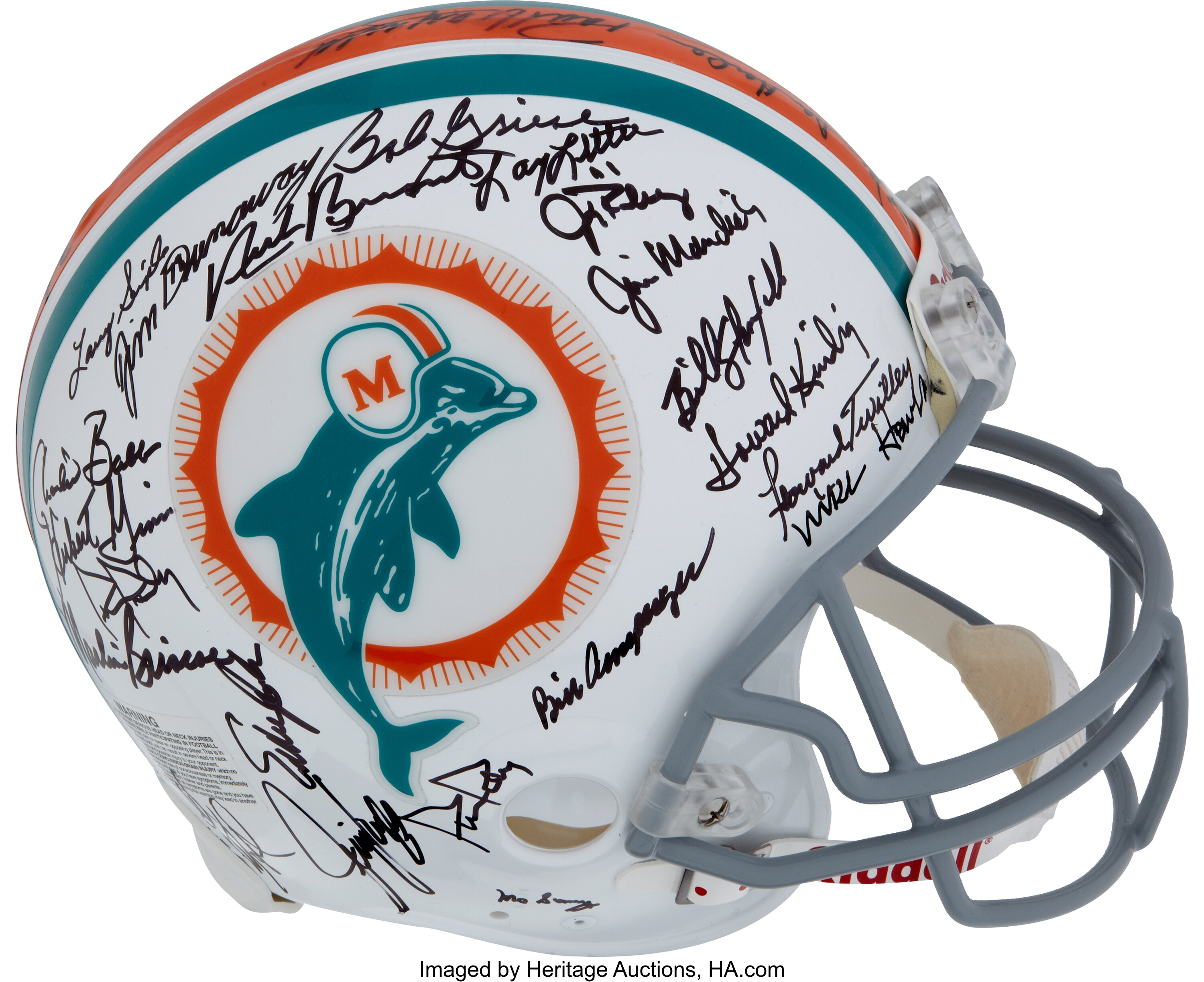 1972 Miami Dolphins Team Signed Reunion Football. Football