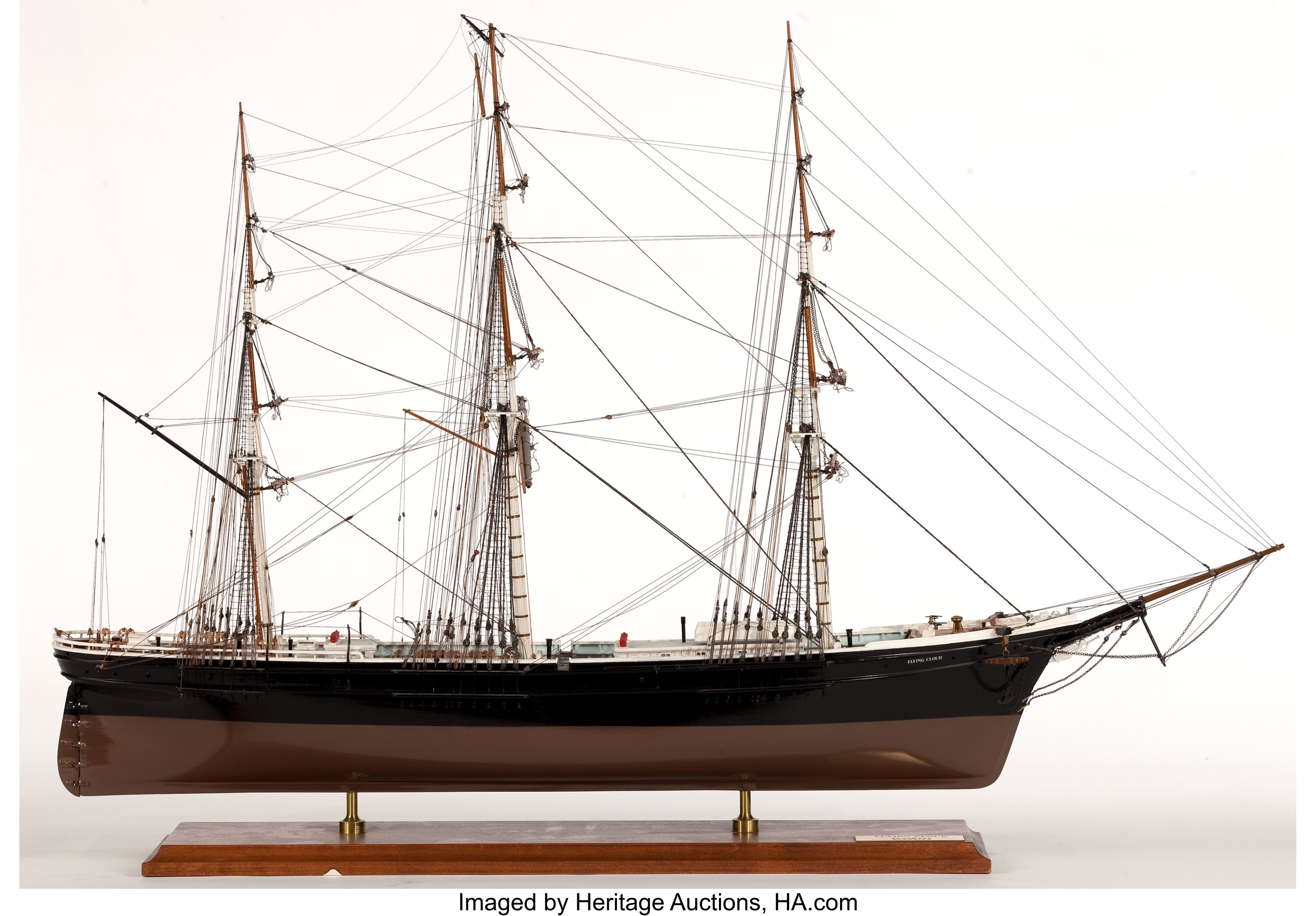 MODEL OF THE CLIPPER SHIP 'FLYING CLOUD'. 'Flying Cloud' is one of ...