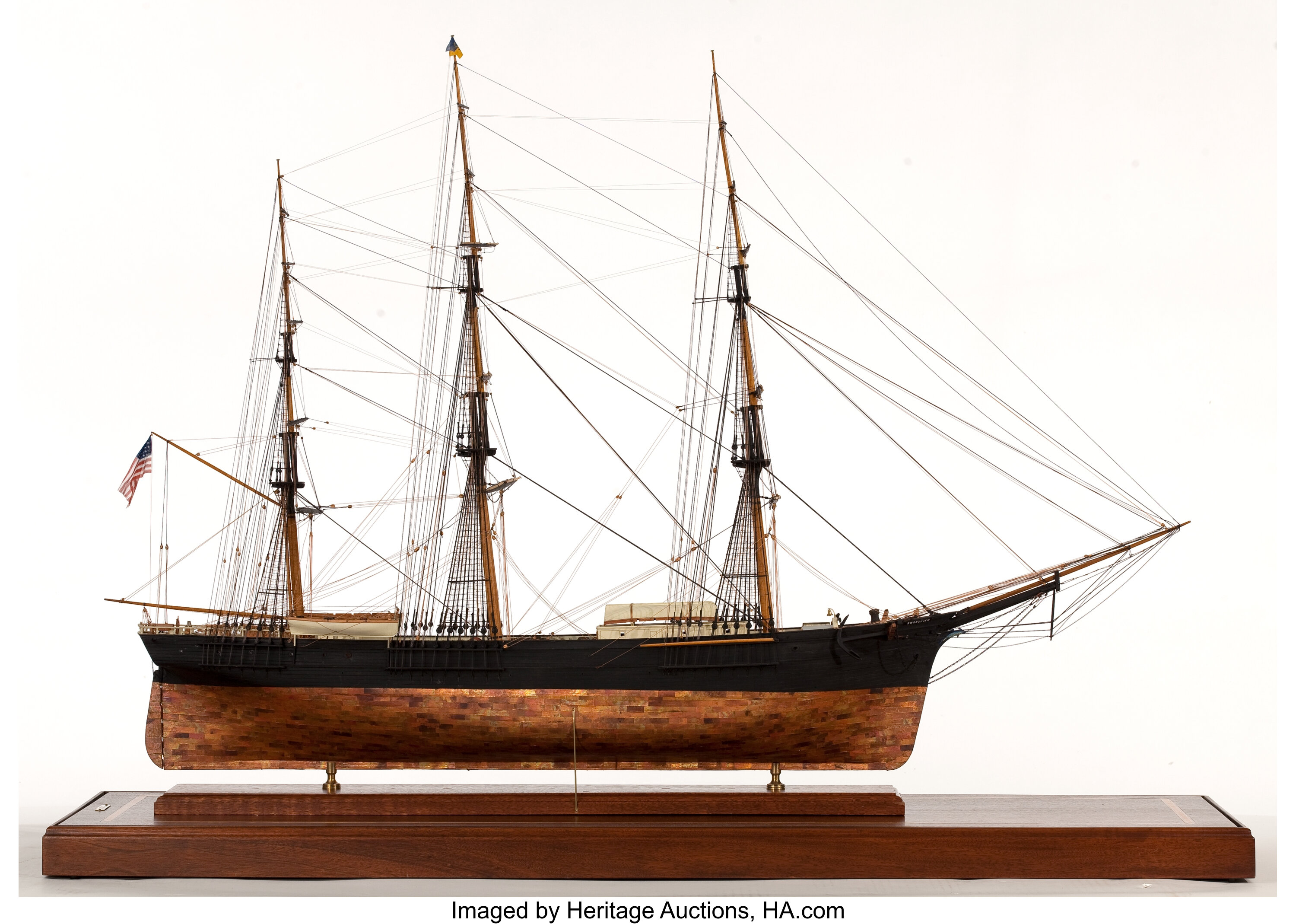 SHIP MODEL OF THE CLIPPER 'SWORDFISH'. American Marine and Ship