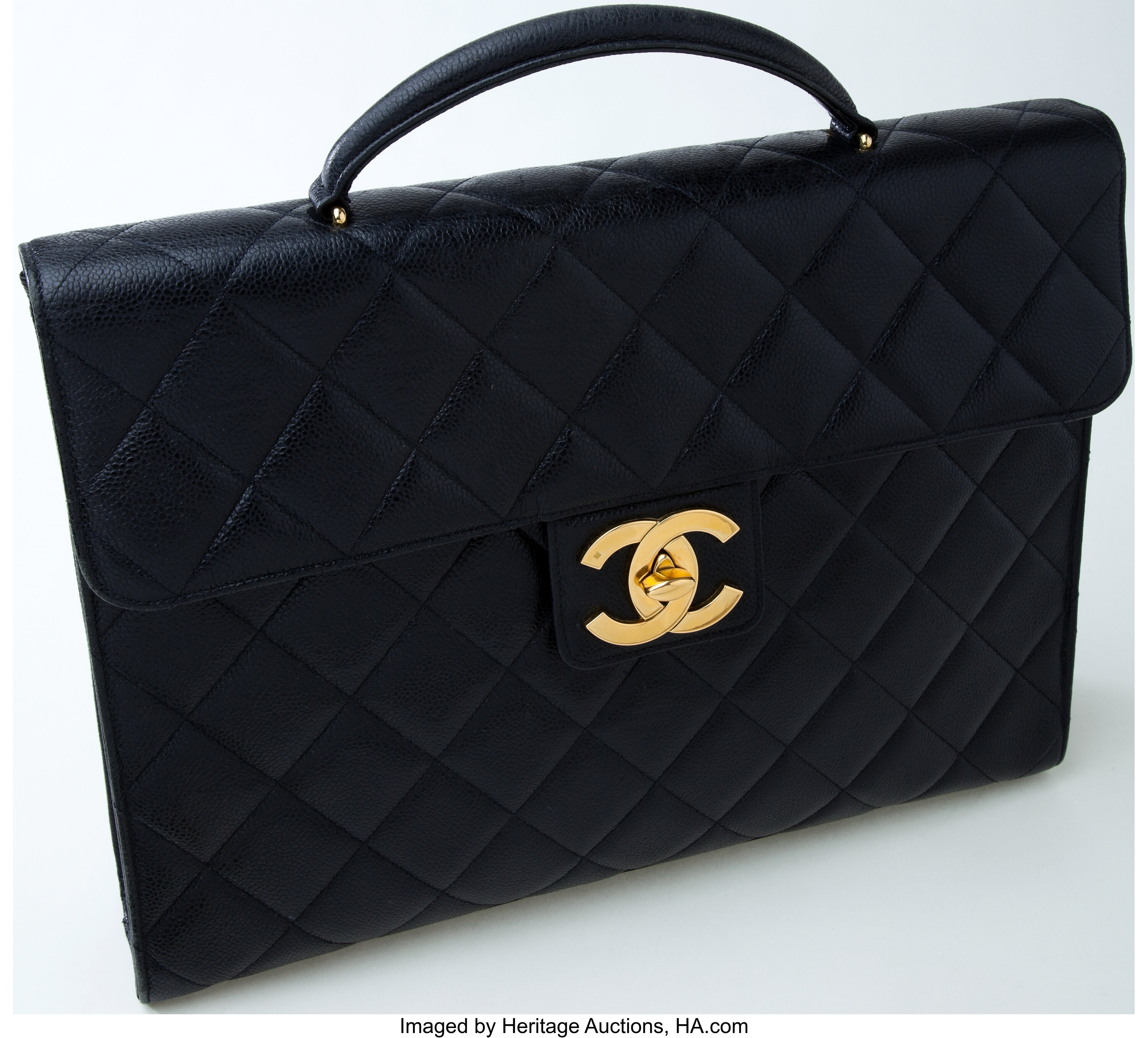 Heritage Vintage: Chanel Black Caviar Leather Quilted Laptop Case. | Lot  #75007 | Heritage Auctions