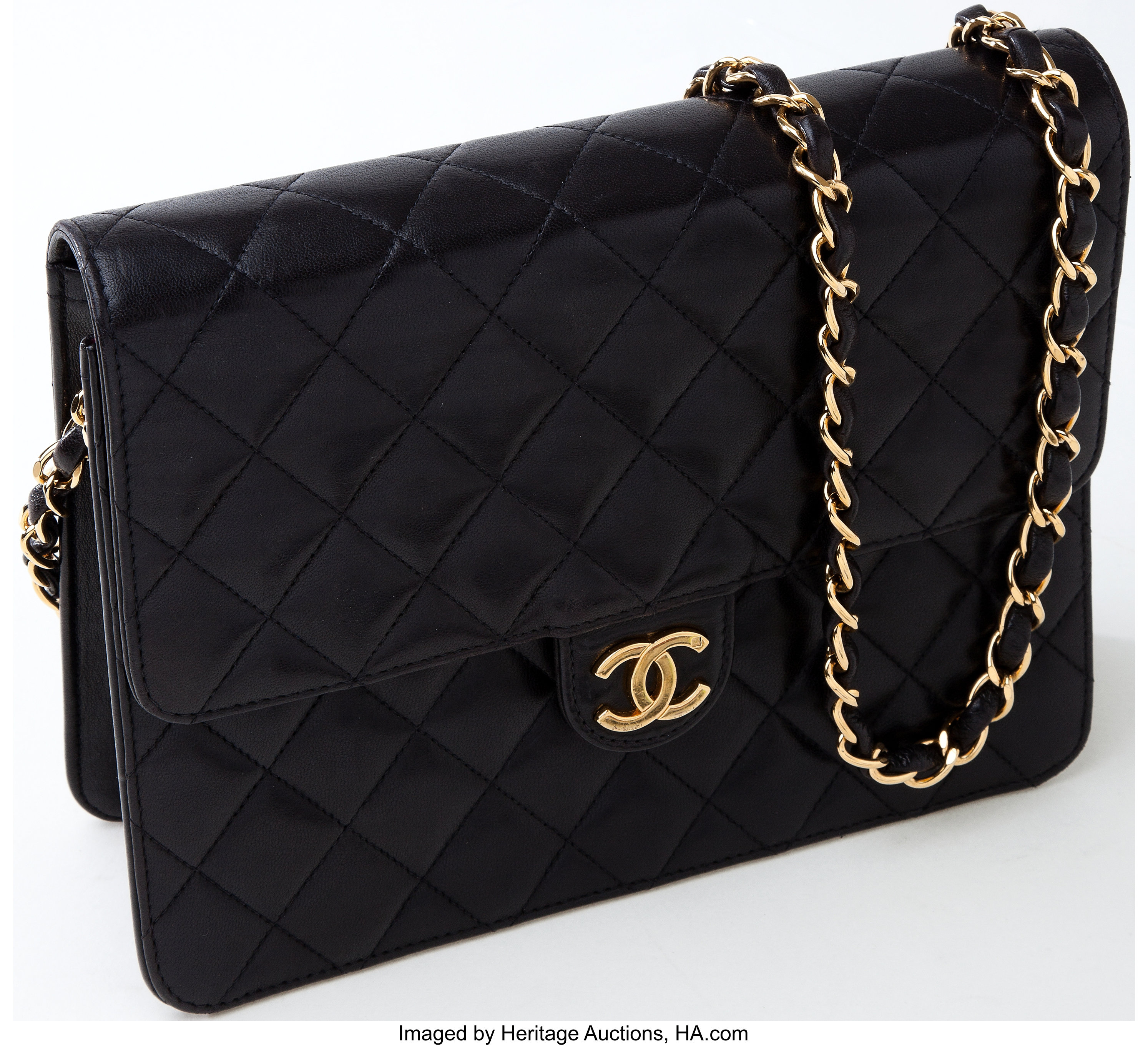 Heritage Vintage: Chanel Black Quilted Lambskin Leather, Lot #78008, Heritage Auctions