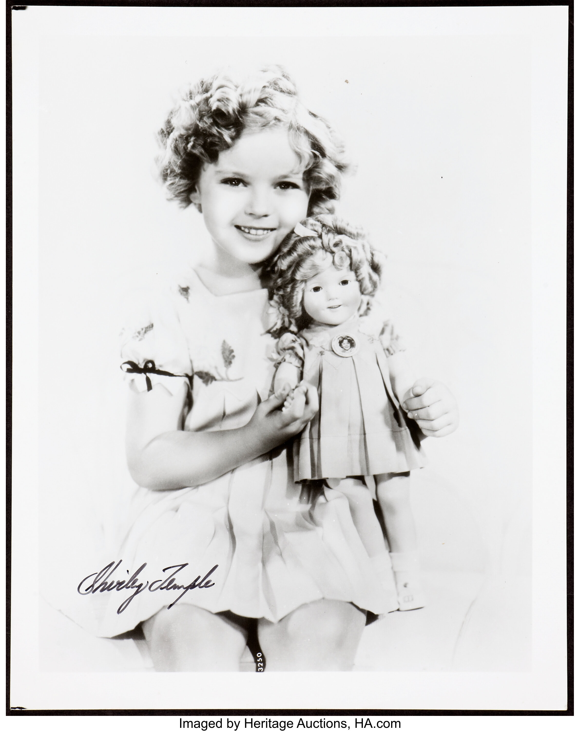 Shirley Temple (1980s). Autographed Restrike Portrait Photo (8