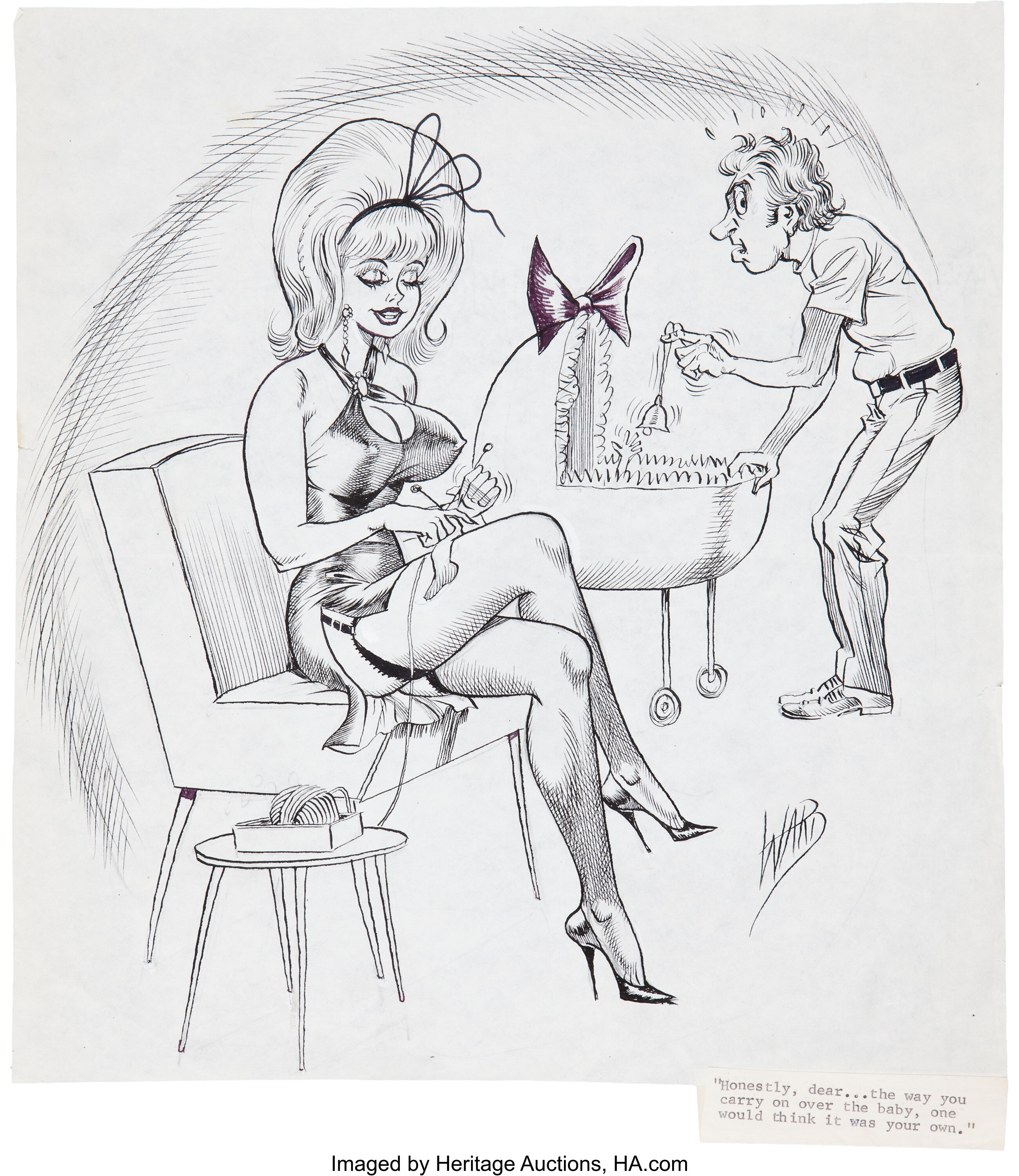 Bill Ward Sex To Sexty Cartoon Illustration Original Art