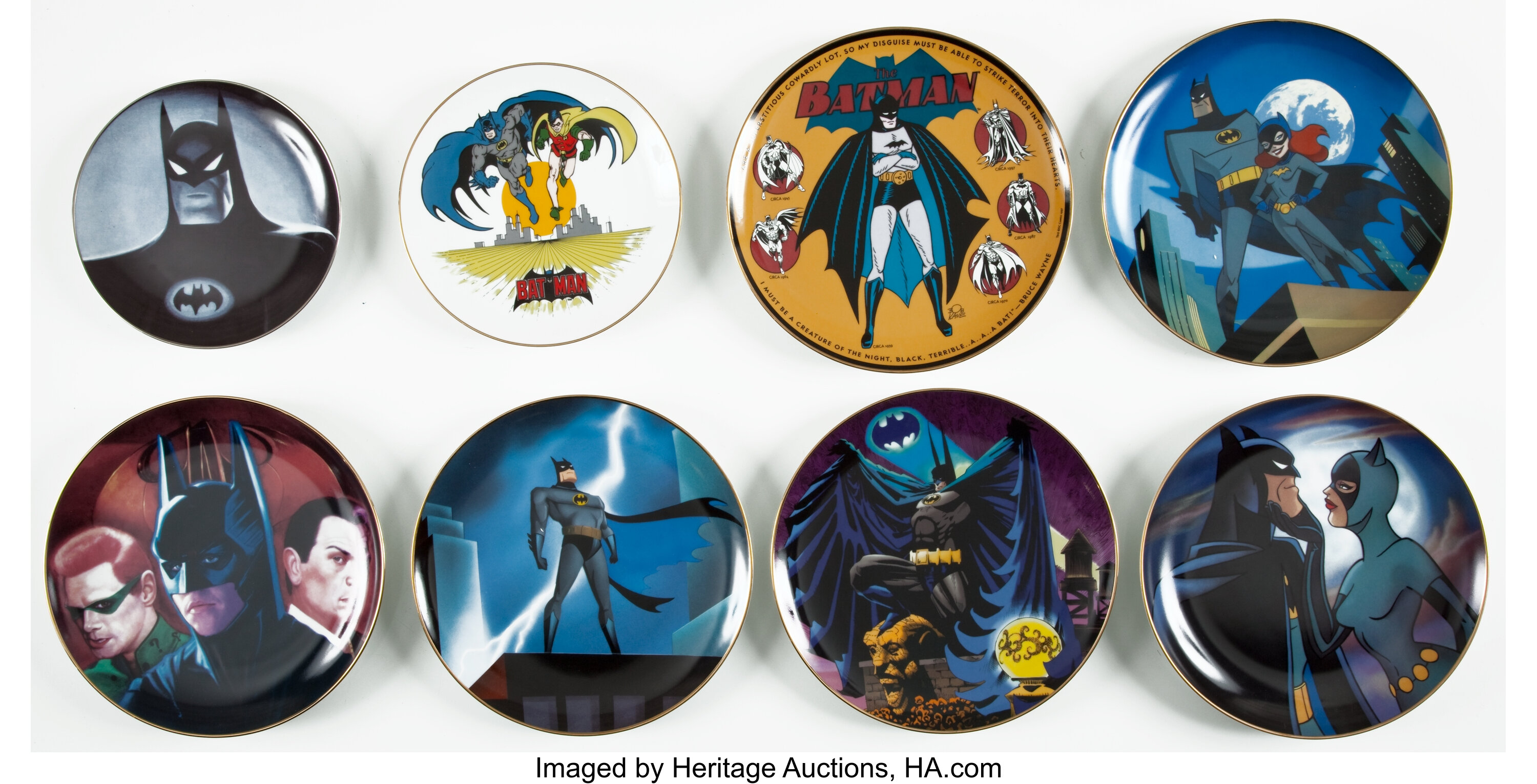 Batman Limited Edition Collector's Plate Group (1970s-90s).... | Lot #10503  | Heritage Auctions