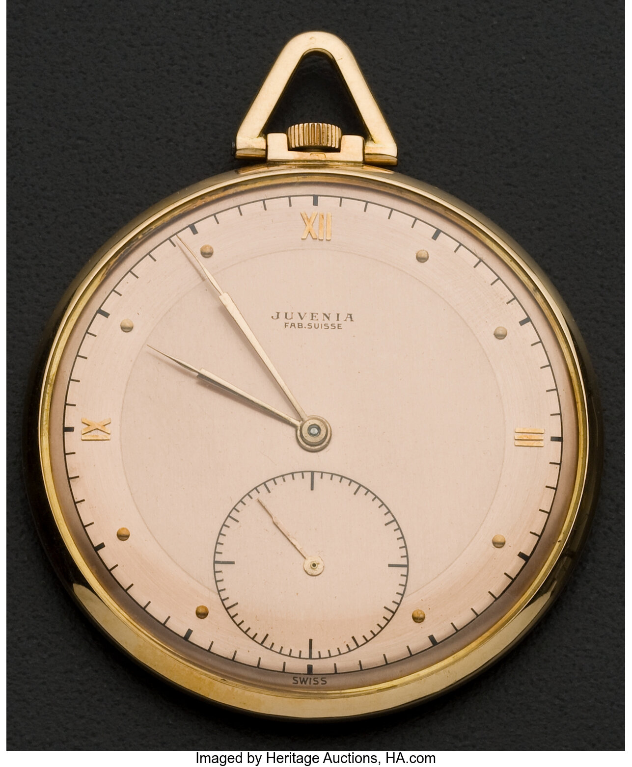 Juvenia Swiss 18k Rose Gold Pocket Watch. Timepieces Swiss and