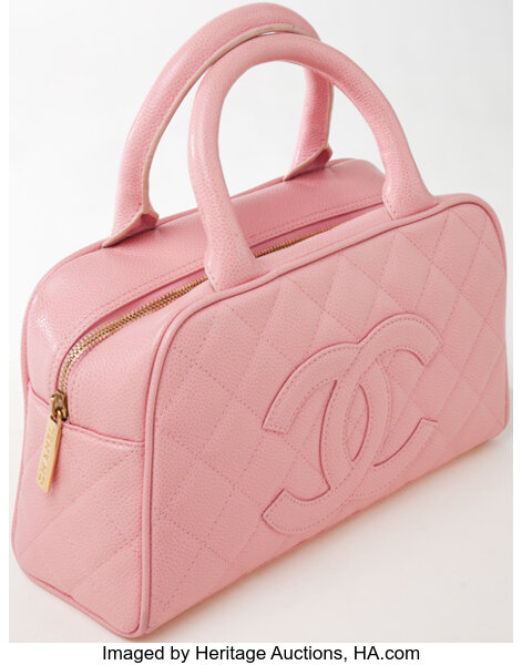 Heritage Vintage: Chanel Pink Quilted Caviar Leather Small Bowling