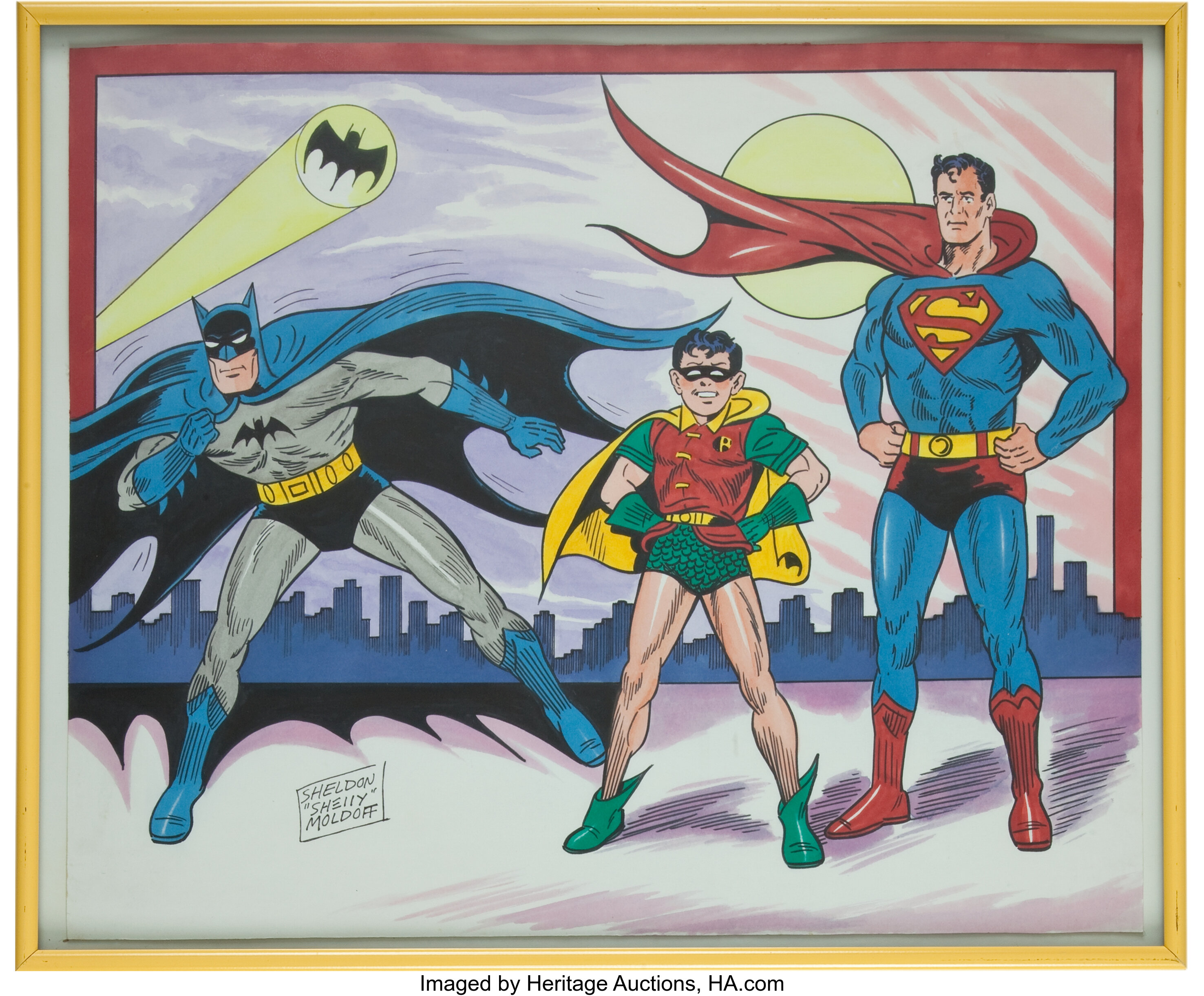 Moldoff Batman, and Superman Illustration Original Lot #10602 | Heritage Auctions