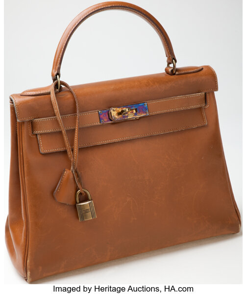 Heritage Vintage: Hermes 28 cm Gold Box Calf Leather Kelly Bag