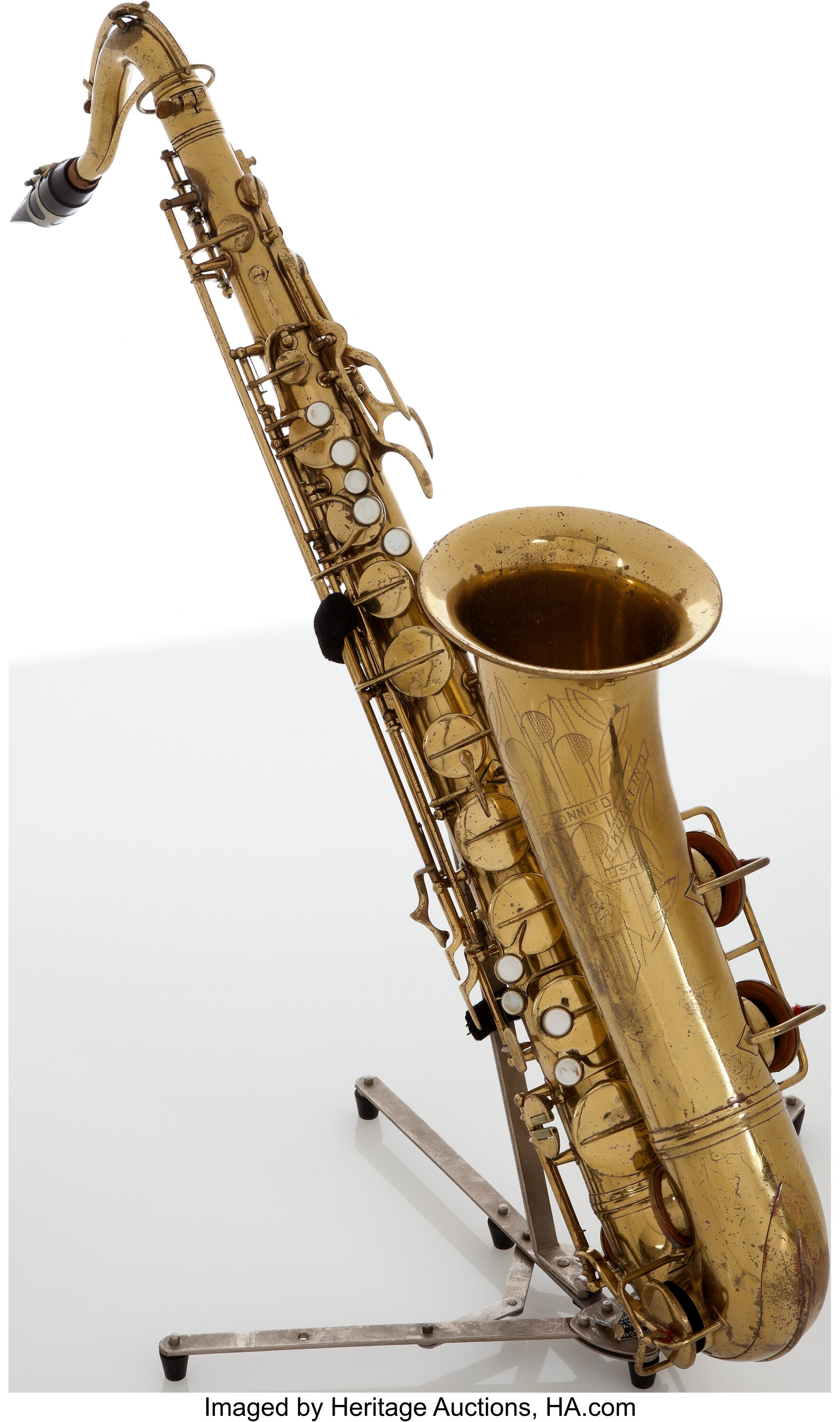 1942 C.G. Conn 10M Naked Lady Brass Tenor Saxophone, Serial # | Lot #81023  | Heritage Auctions