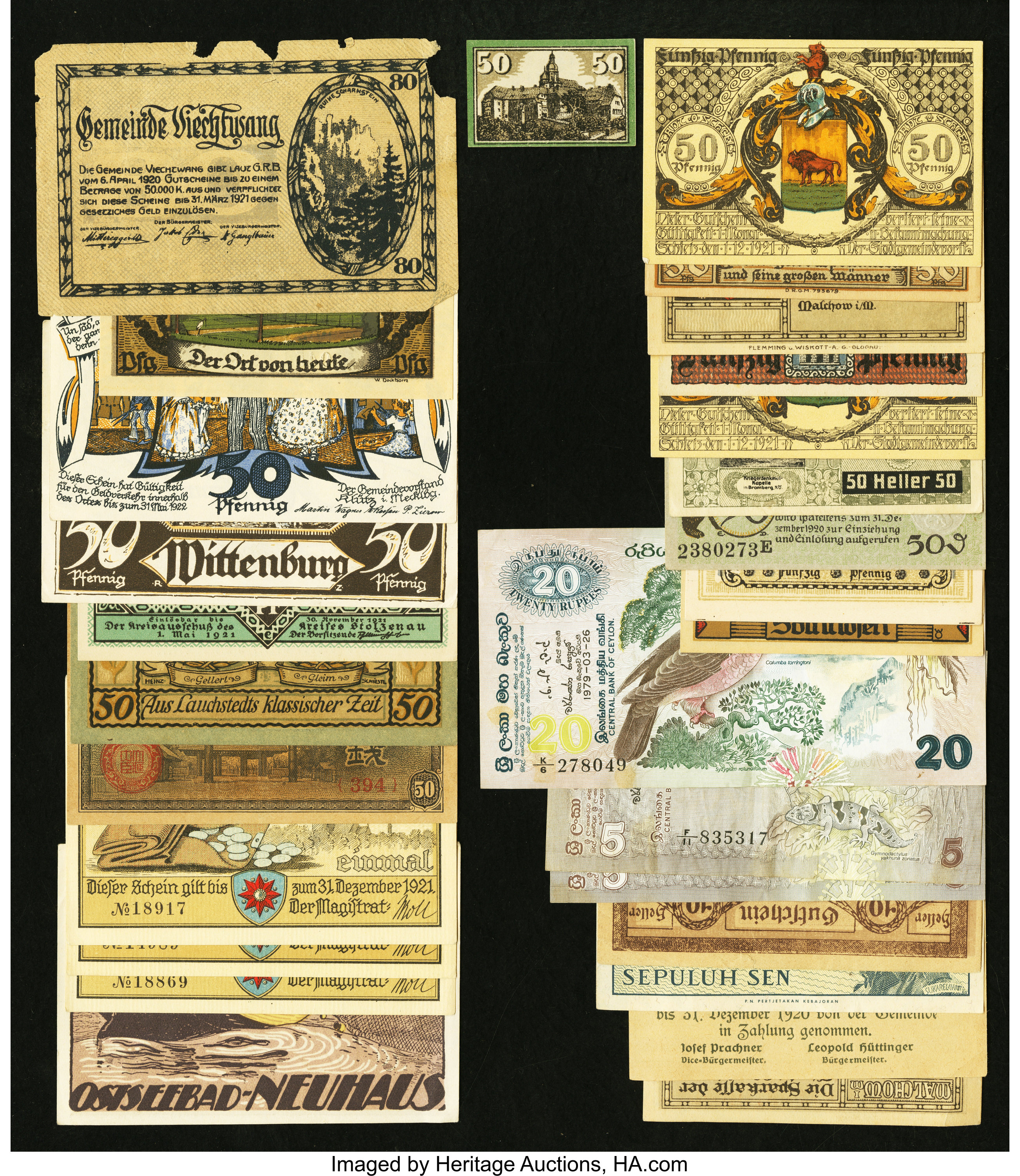 Germany Notgeld And More Total 28 Notes World Currency Lot 370 Heritage Auctions