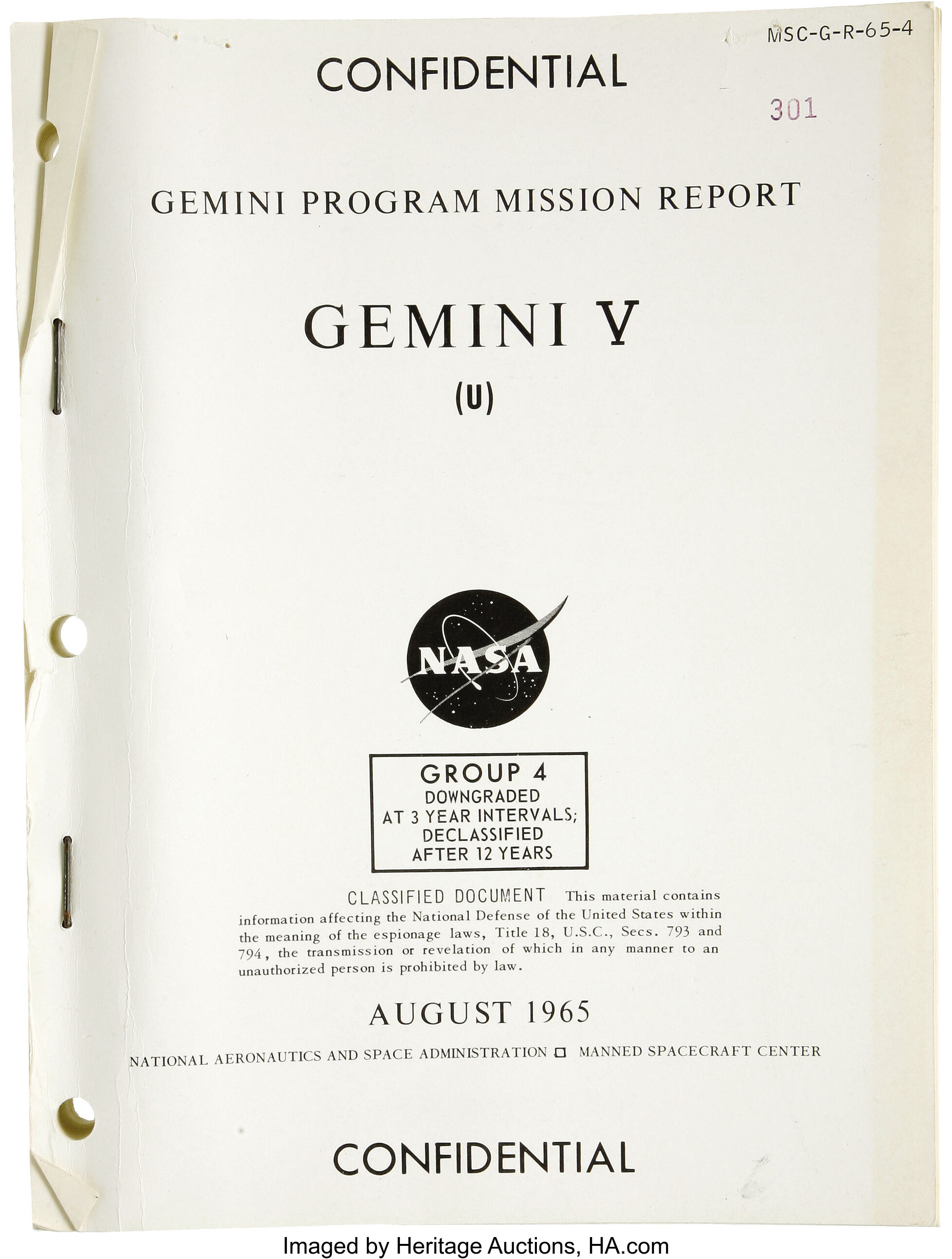 gemini 4 spacecraft documents