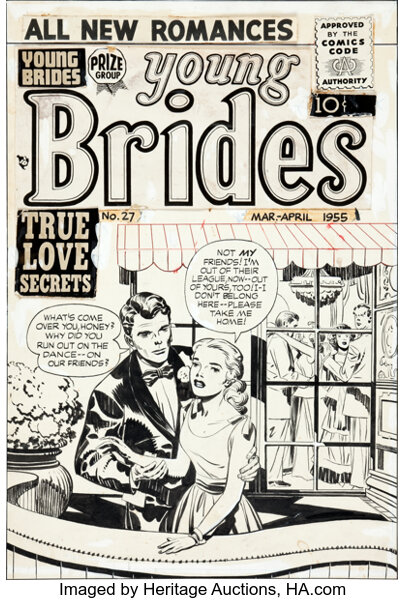 Jack Kirby Young Brides #27 Cover Original Art (Prize, 1956).... | Lot  #93010 | Heritage Auctions