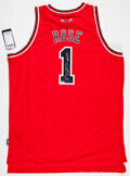 Derrick Rose Signed Bulls 35 x 42.5 Custom Framed Jersey