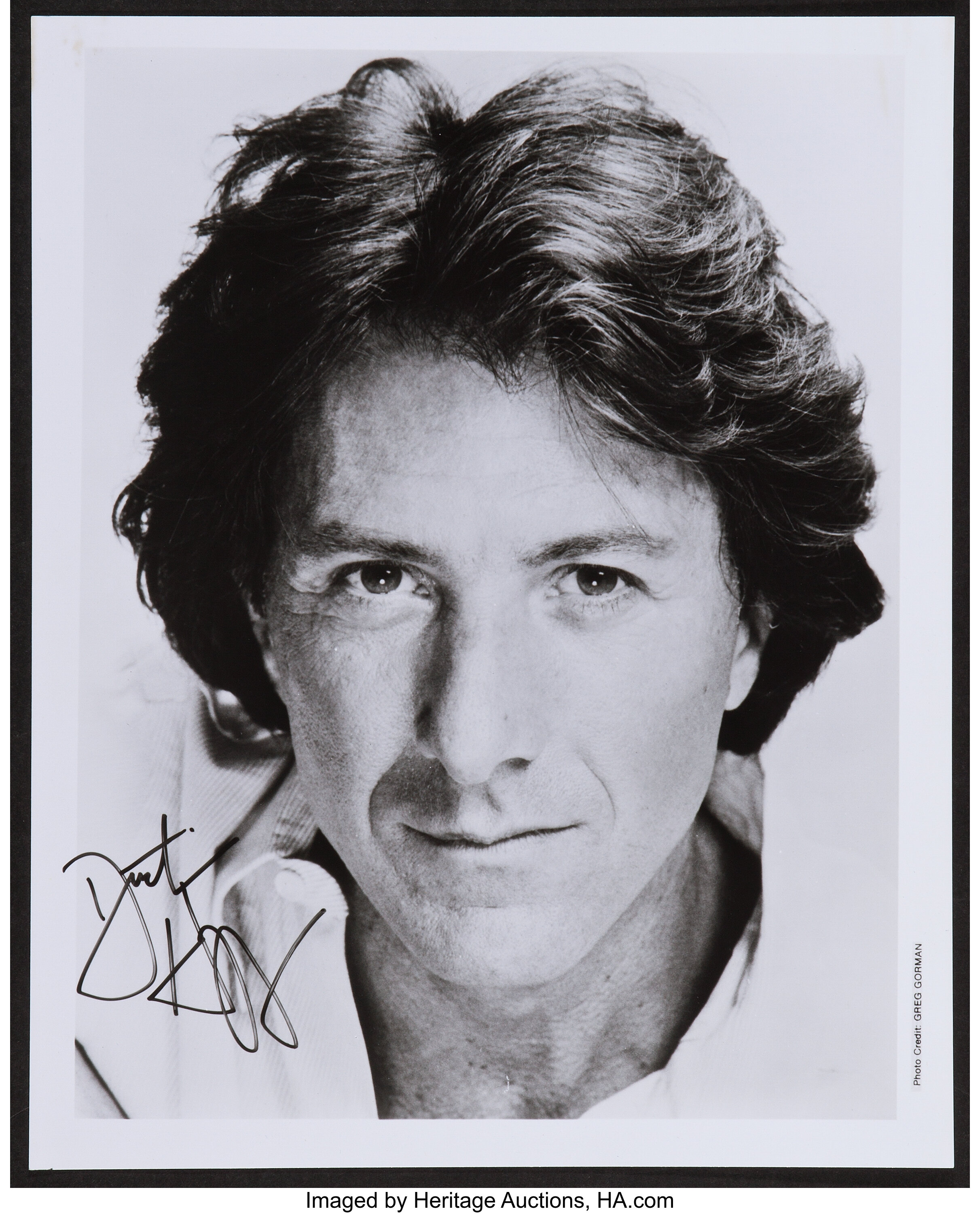 Dustin Hoffman By Greg Gorman Autographed Portrait Photo 8 X Lot Heritage Auctions