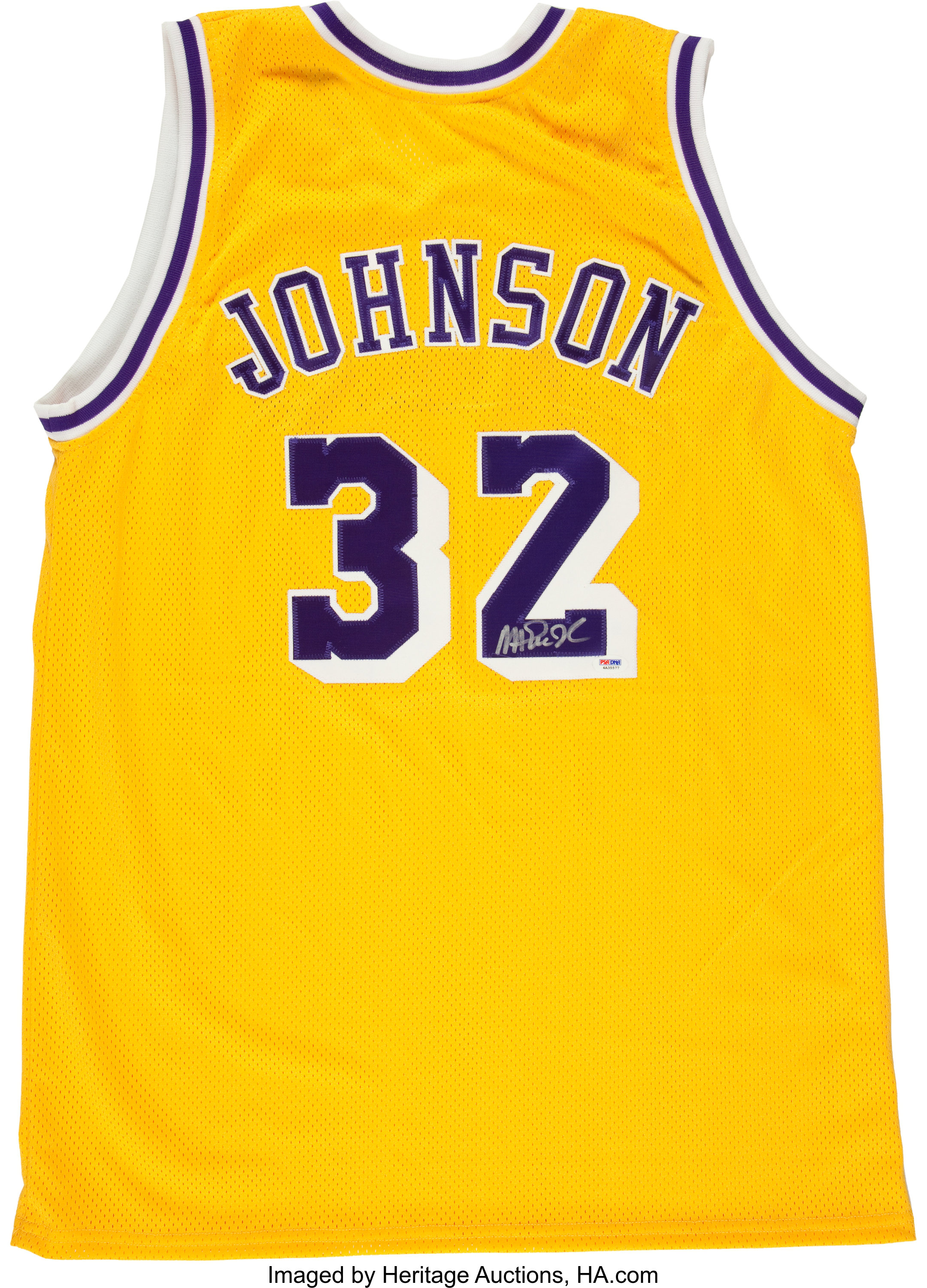 Magic Johnson Signed Los Angeles Lakers Jersey. Basketball