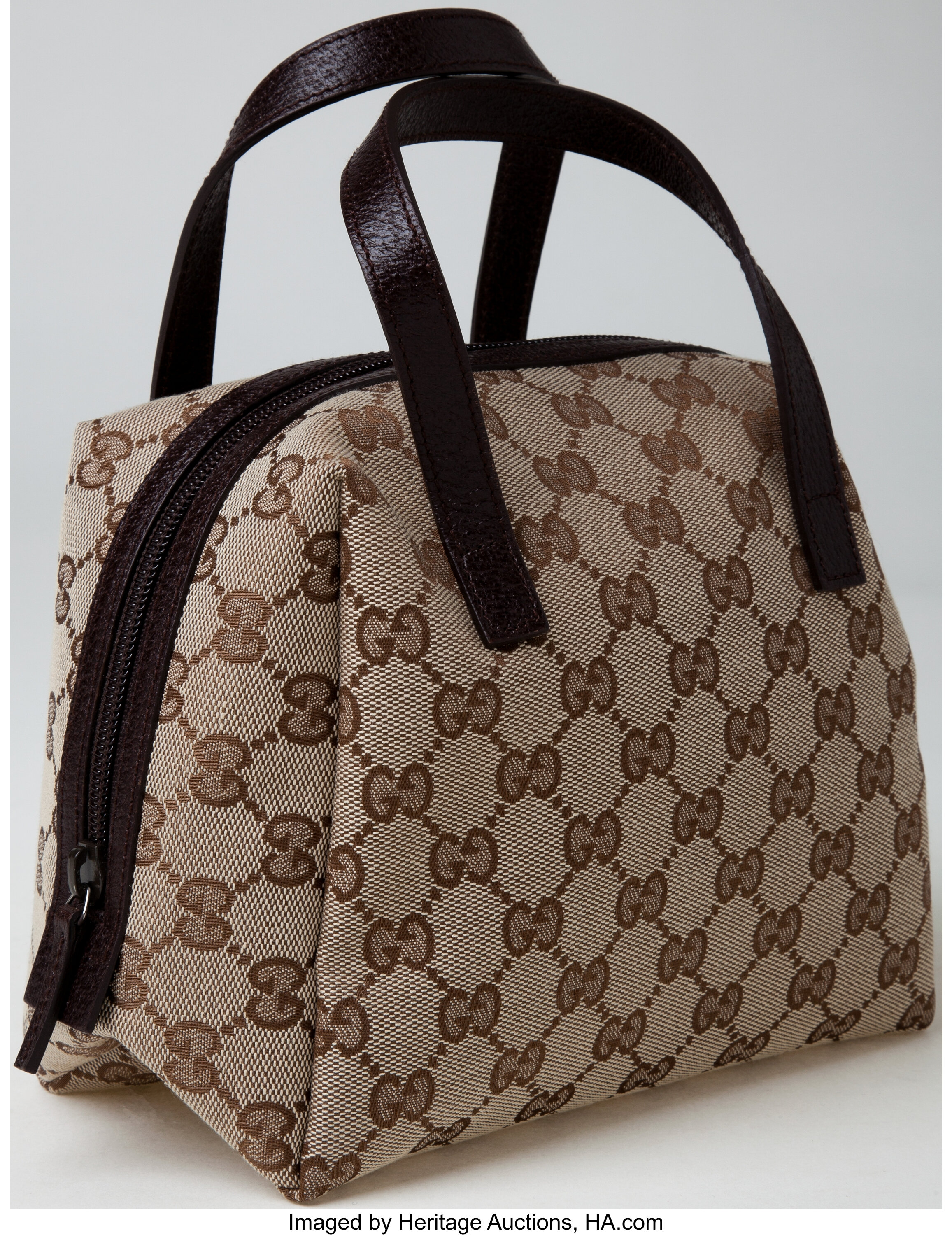 Sold at Auction: Vintage Gucci Monogram Canvas Tote Bag