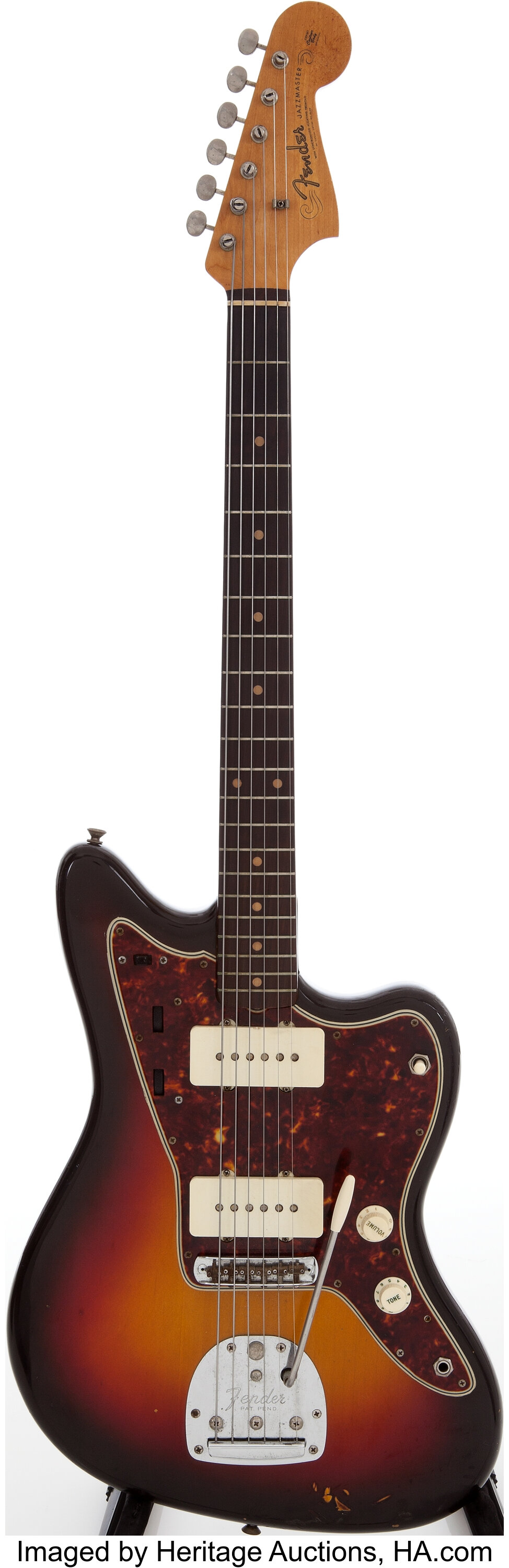 1961 Fender Jazzmaster Sunburst Solid Body Electric Guitar, Serial