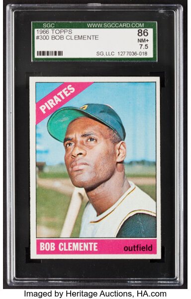 69. 1966 ROBERTO CLEMENTE TOPPS BASEBALL CARD #300