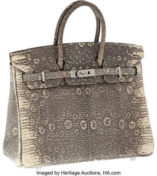 Hermes Birkin 25 Lizard Natura: Lizard Skin Handbag