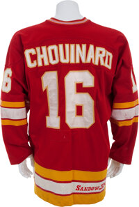 Early 1980's Guy Chouinard Game Worn Calgary Flames Jersey., Lot #81859