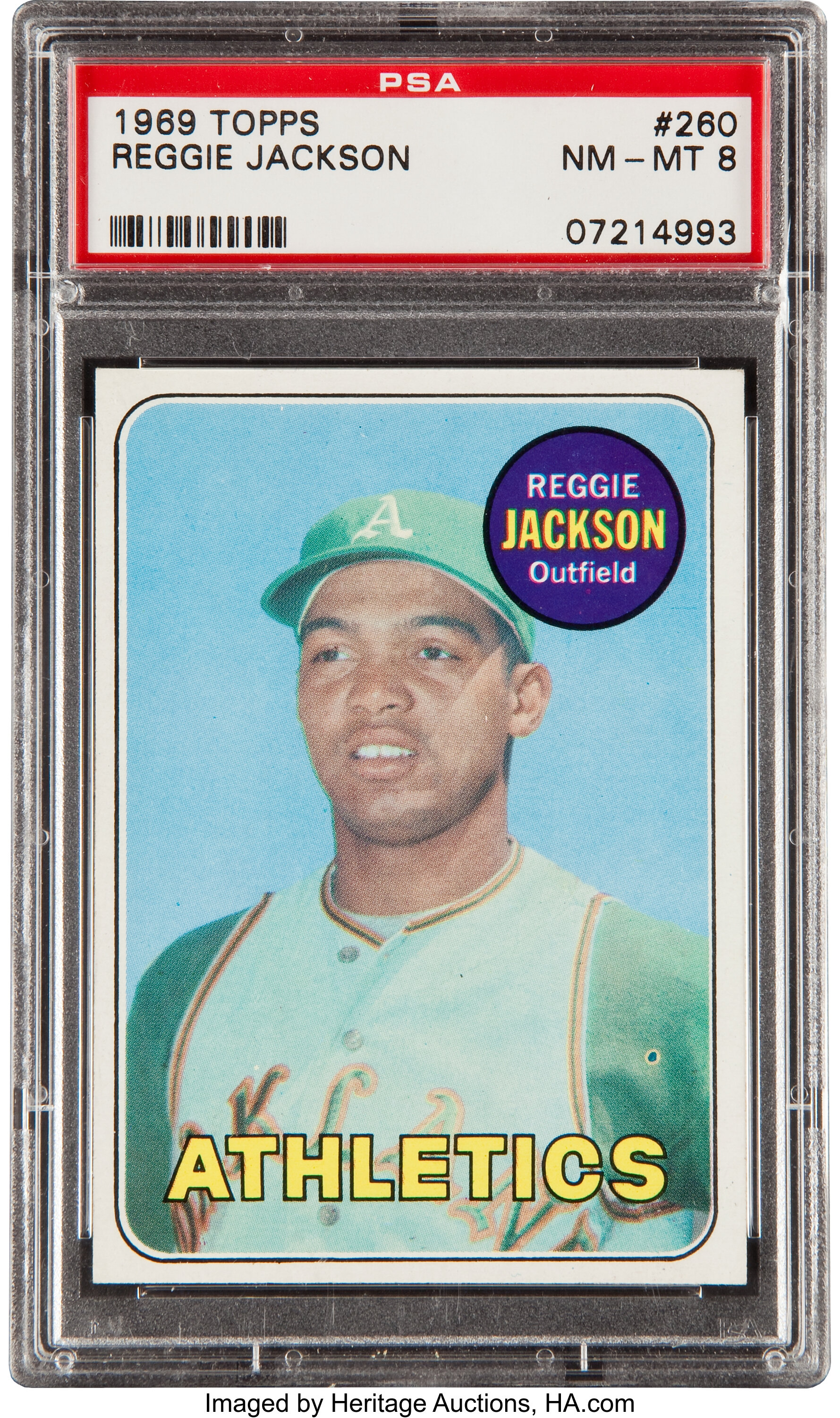 1969 Topps Reggie Jackson #260 PSA NM-MT 8.... Baseball Cards | Lot ...