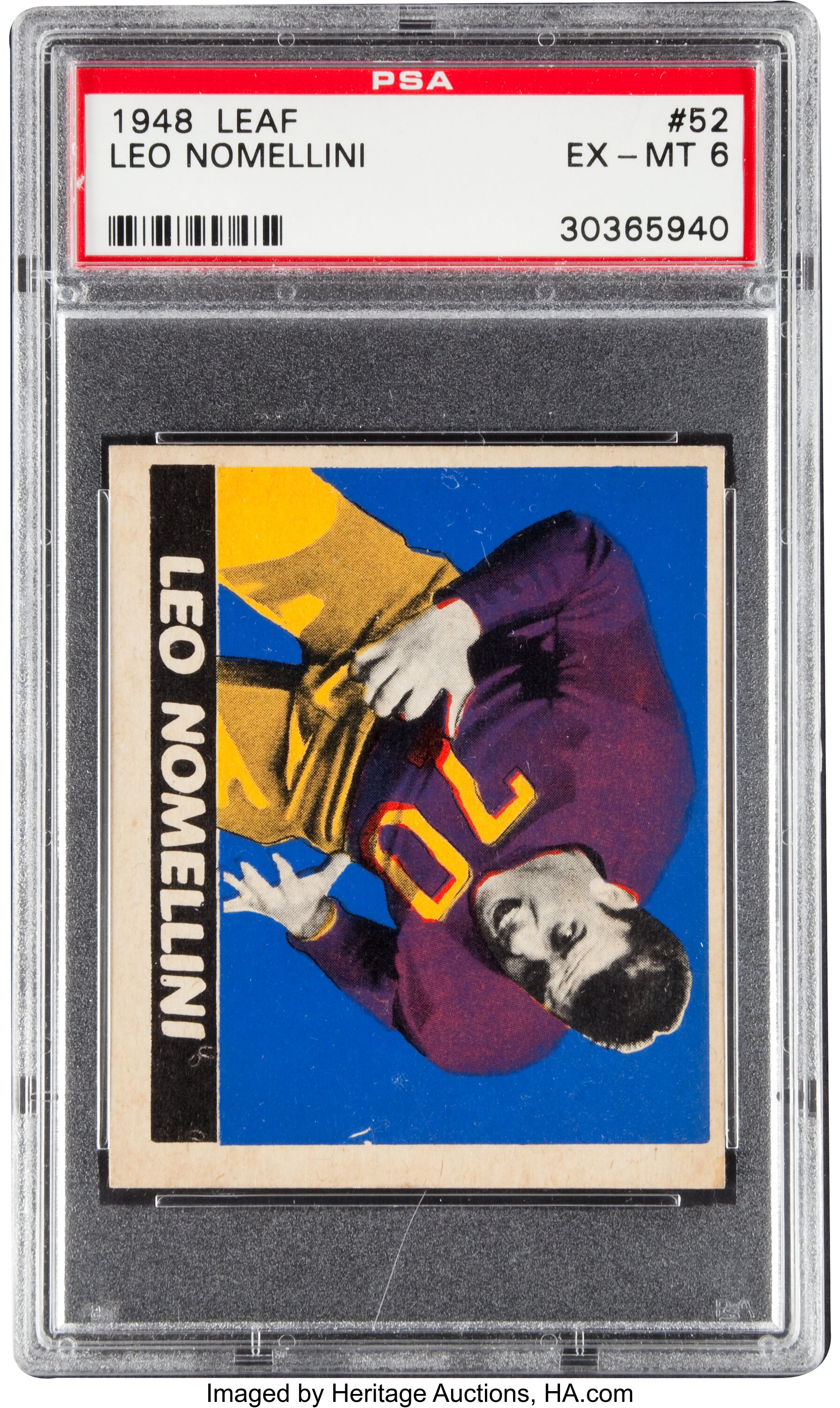 1948 Leaf Football Card #52M: Leo Nomellini rookie card