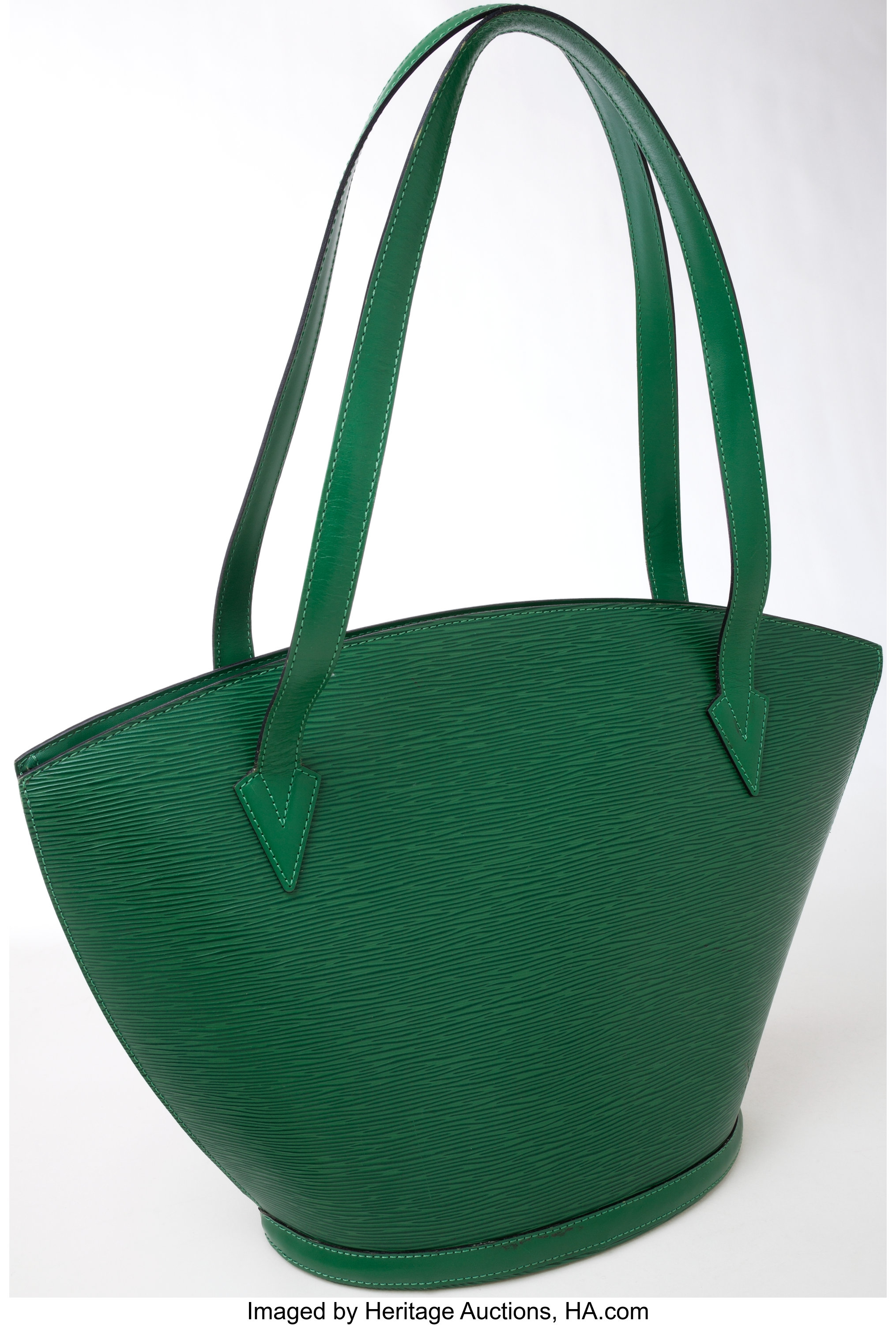 Sold at Auction: Louis Vuitton, Louis Vuitton Green Epi Leather