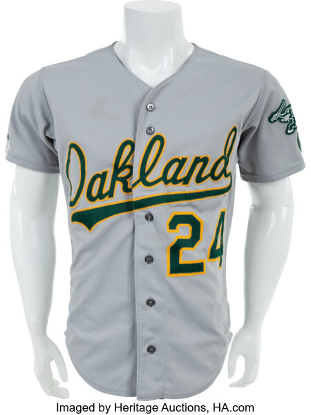 Lot Detail - 1994 Rickey Henderson Oakland A's Game-Used Home Jersey