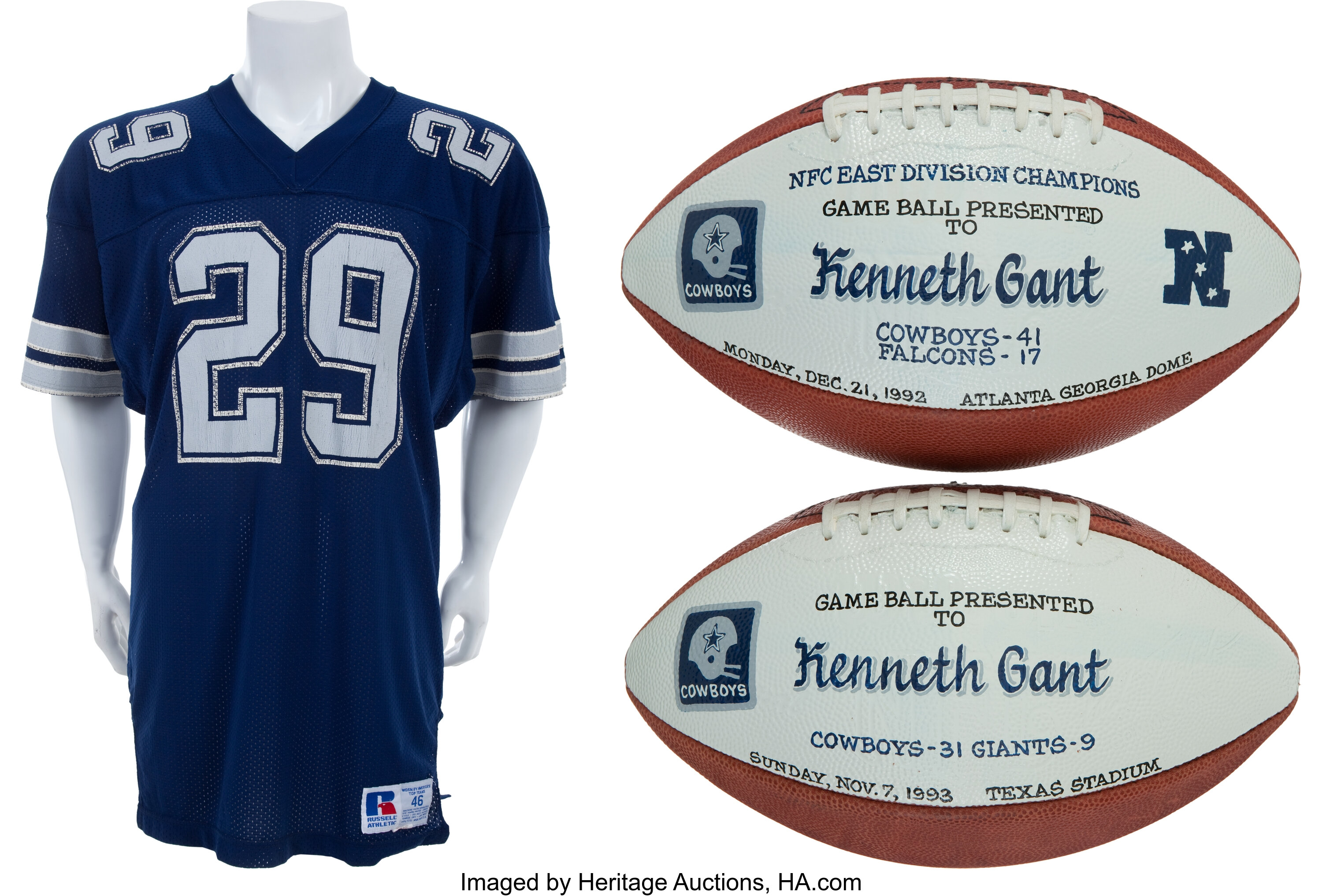 Kenneth Gant Signed Dallas Cowboys Jersey (JSA COA) 2×Super Bowl Champ –