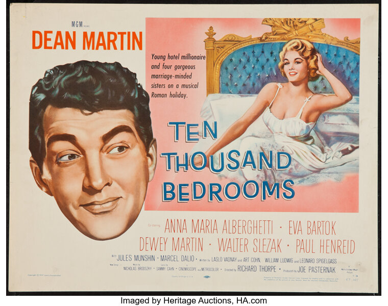 Ten Thousand Bedrooms Mgm 1957 Half Sheet 22 X 28